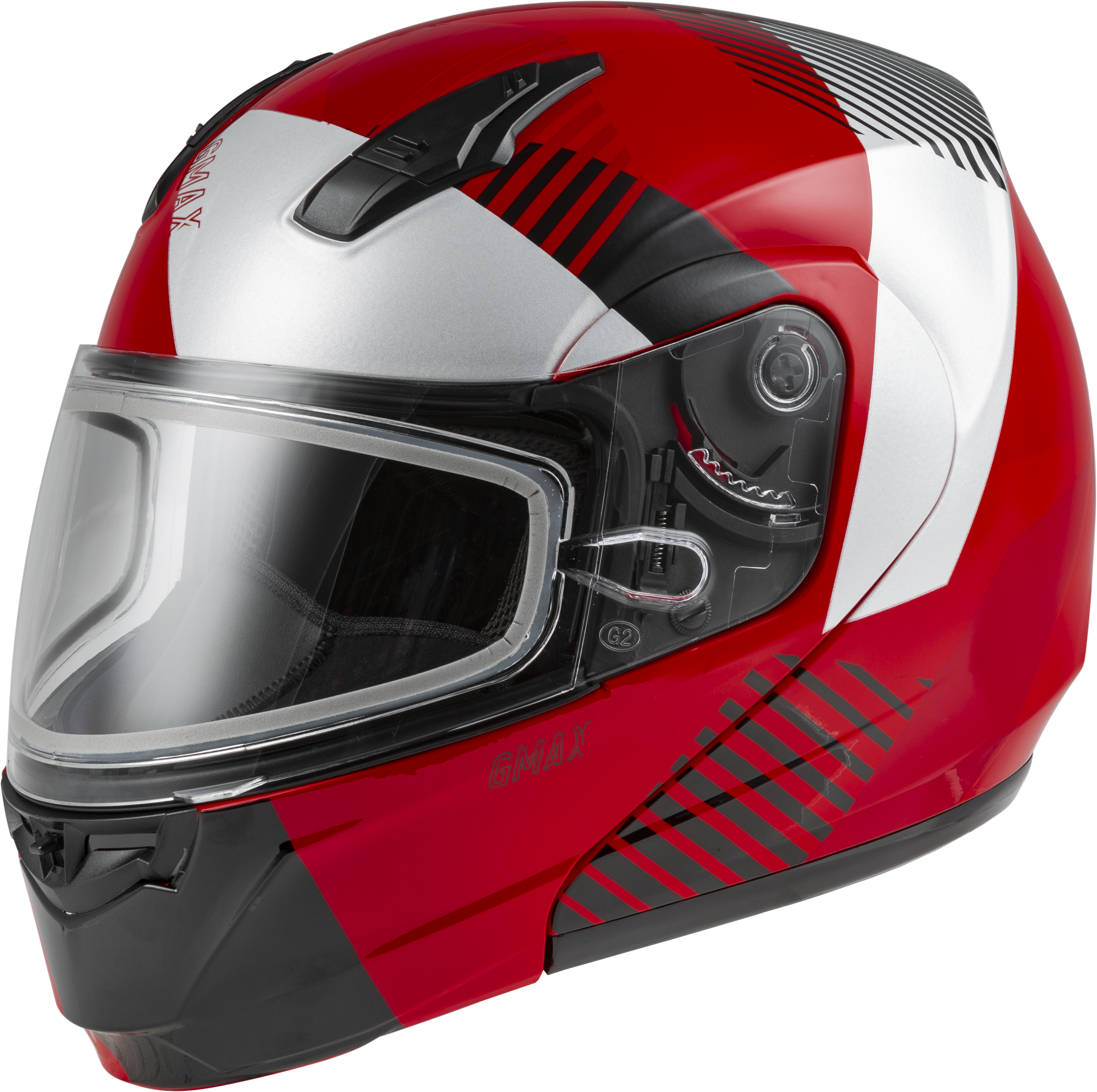 MD-04S MODULAR RESERVE SNOW HELMET RED/SILVER/BLACK MD