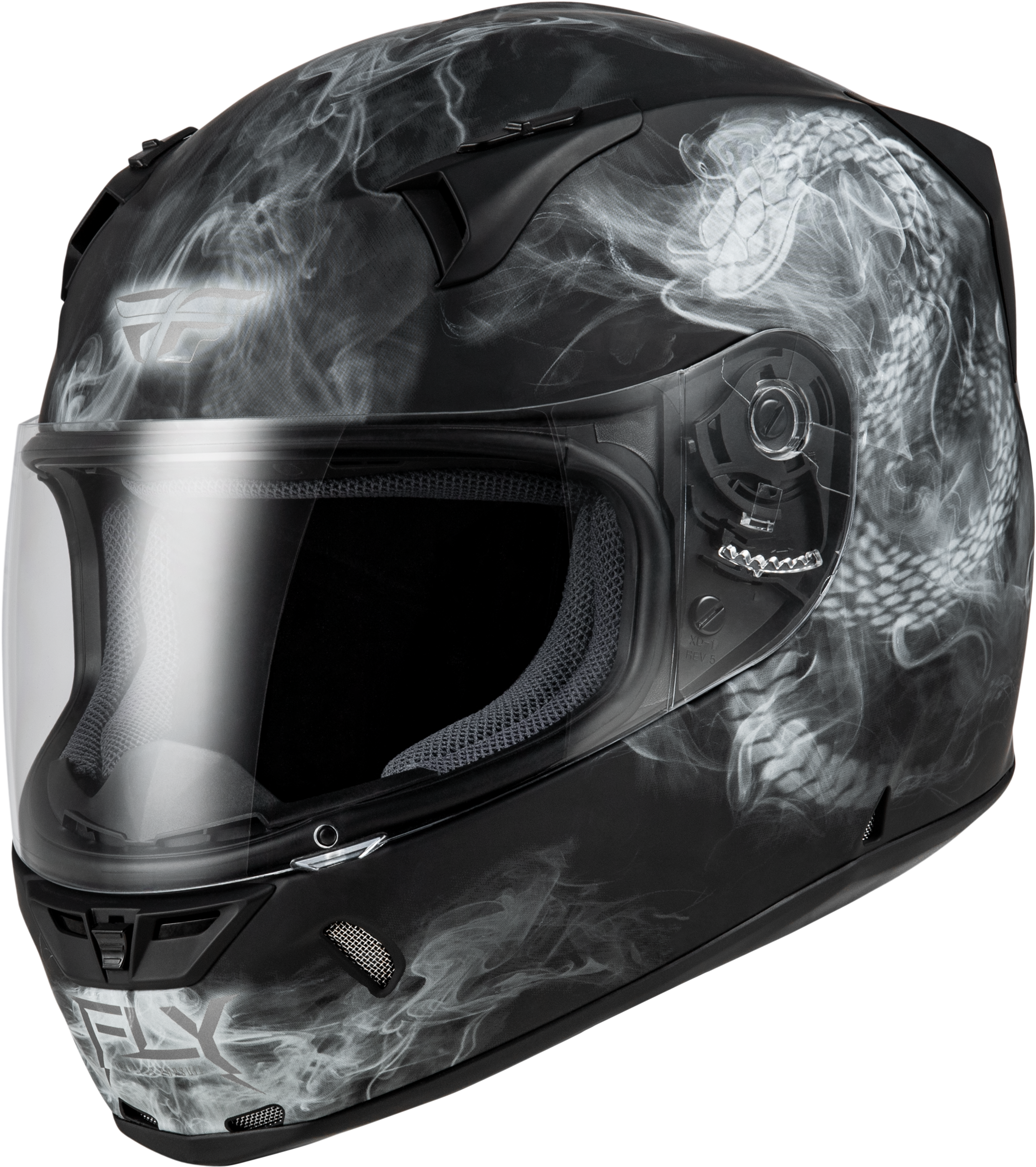 REVOLT COIL HELMET MATTE BLACK/WHITE 2X