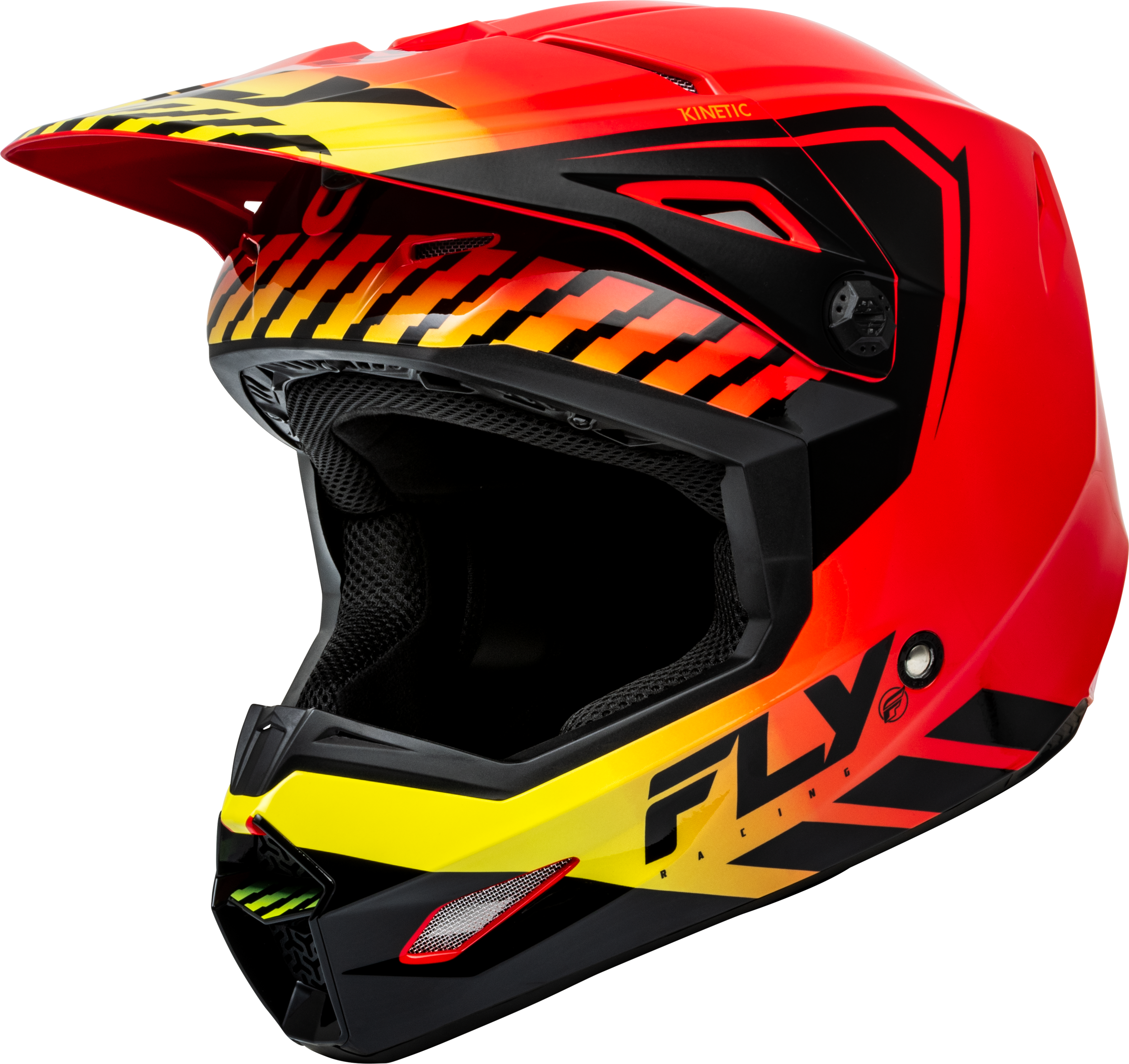 YOUTH KINETIC MENACE HELMET RED/BLACK/YELLOW YS