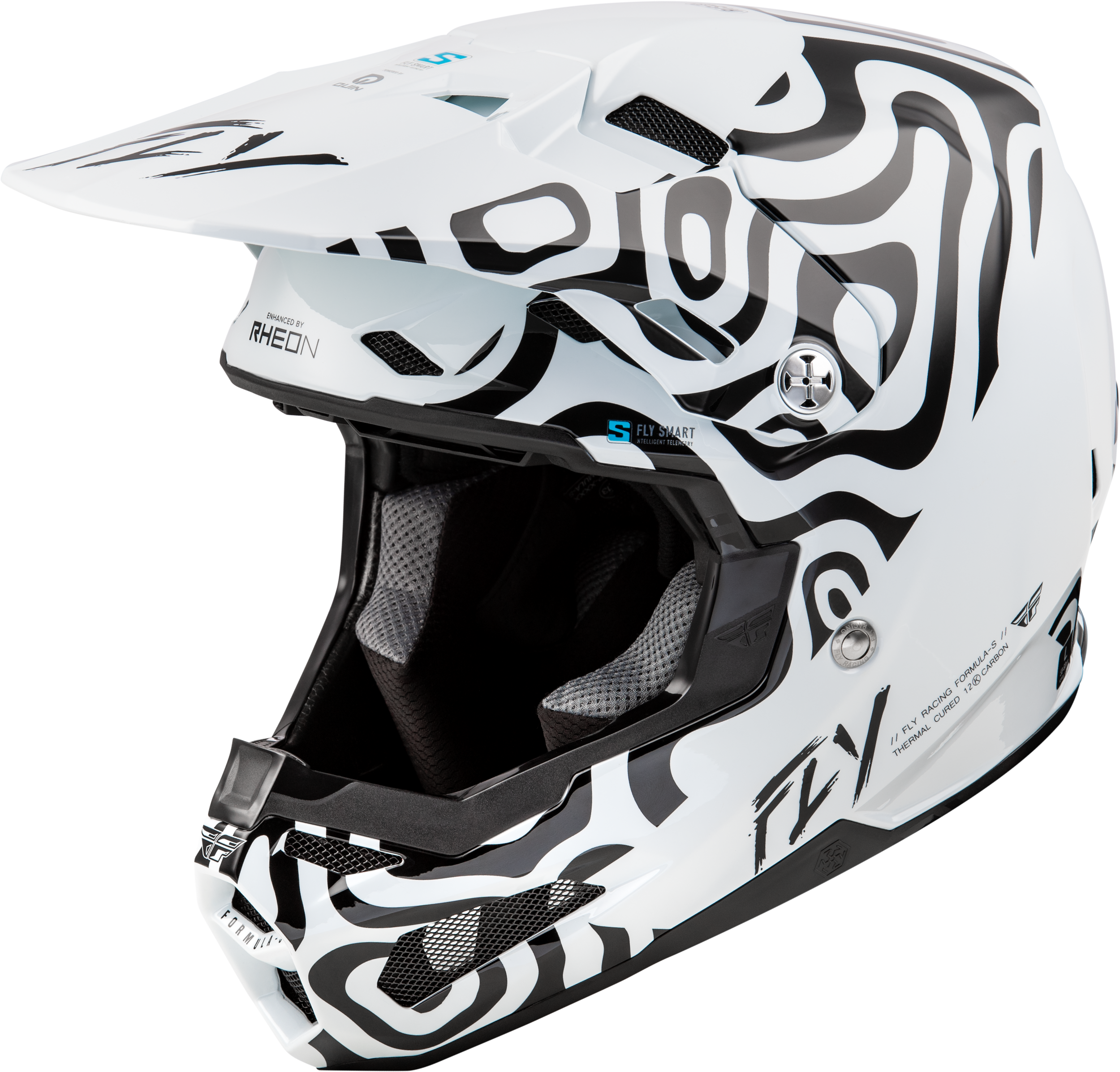 YOUTH FORMULA S CARBON ABYSS HELMET WHITE/BLACK YL