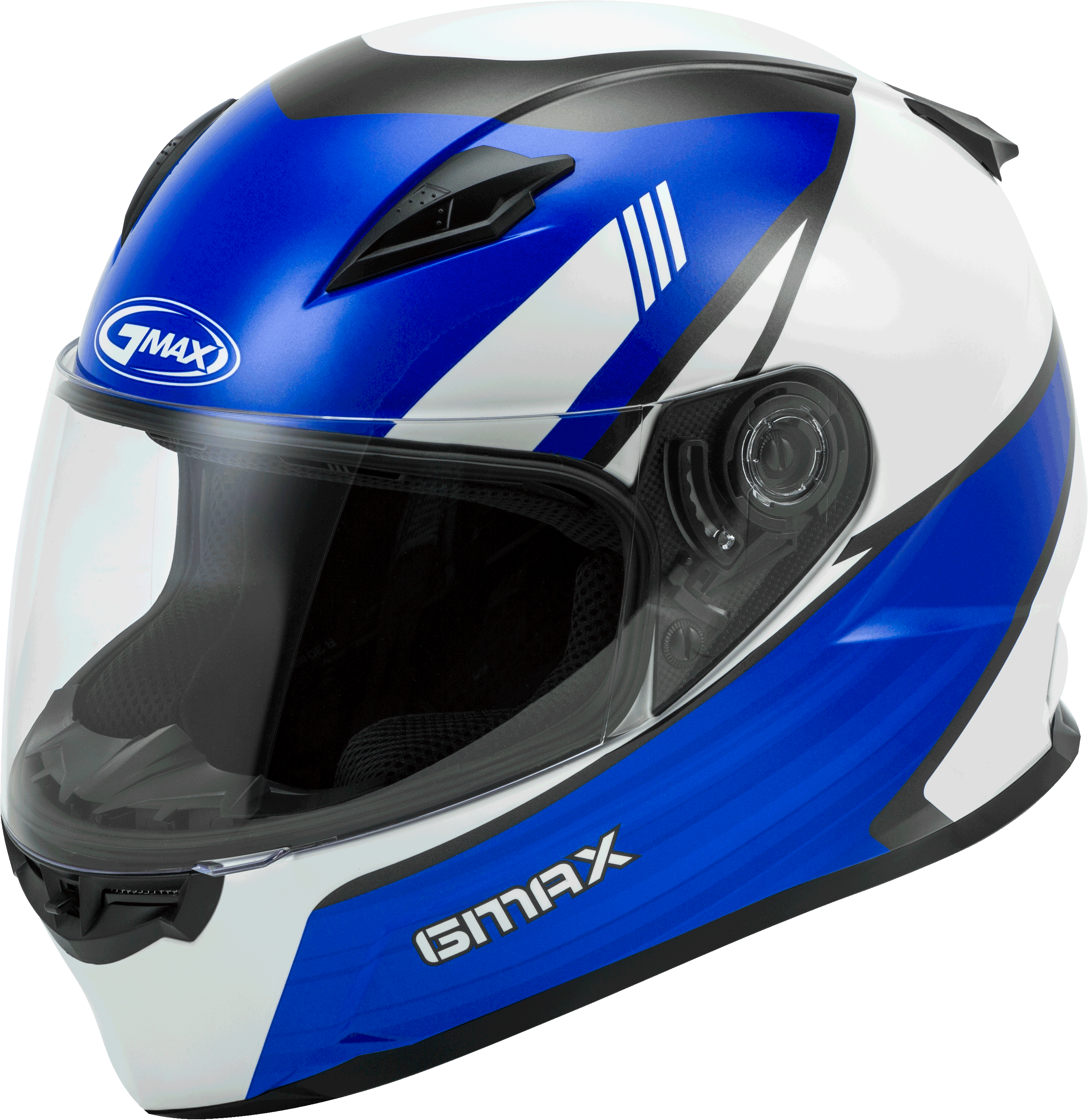 FF-49 FULL-FACE DEFLECT HELMET WHITE/BLUE XL