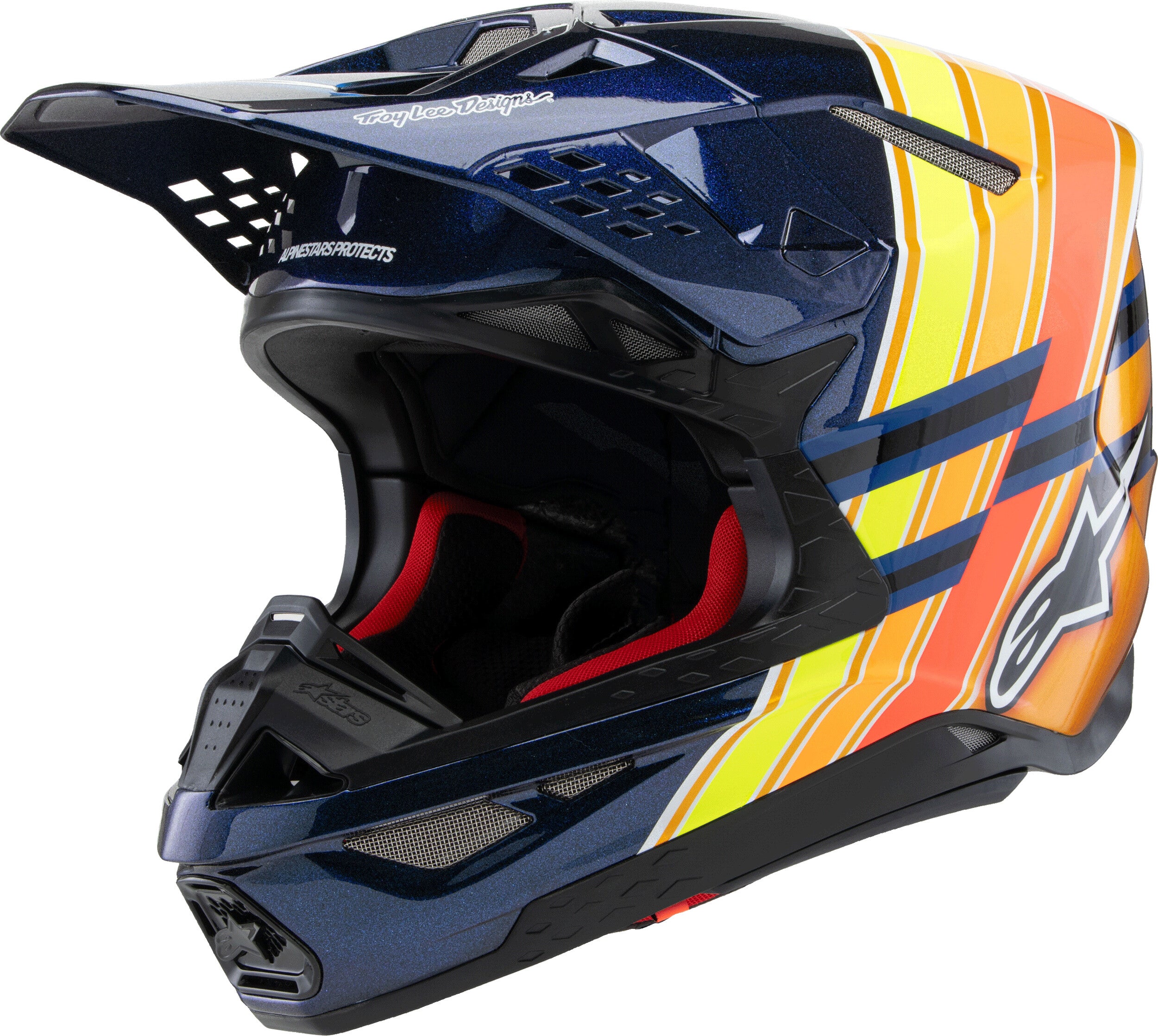 S-M10 TLD EDITION 25 HELMET DRK BLU/ORG/YLW FLUO/RED MD
