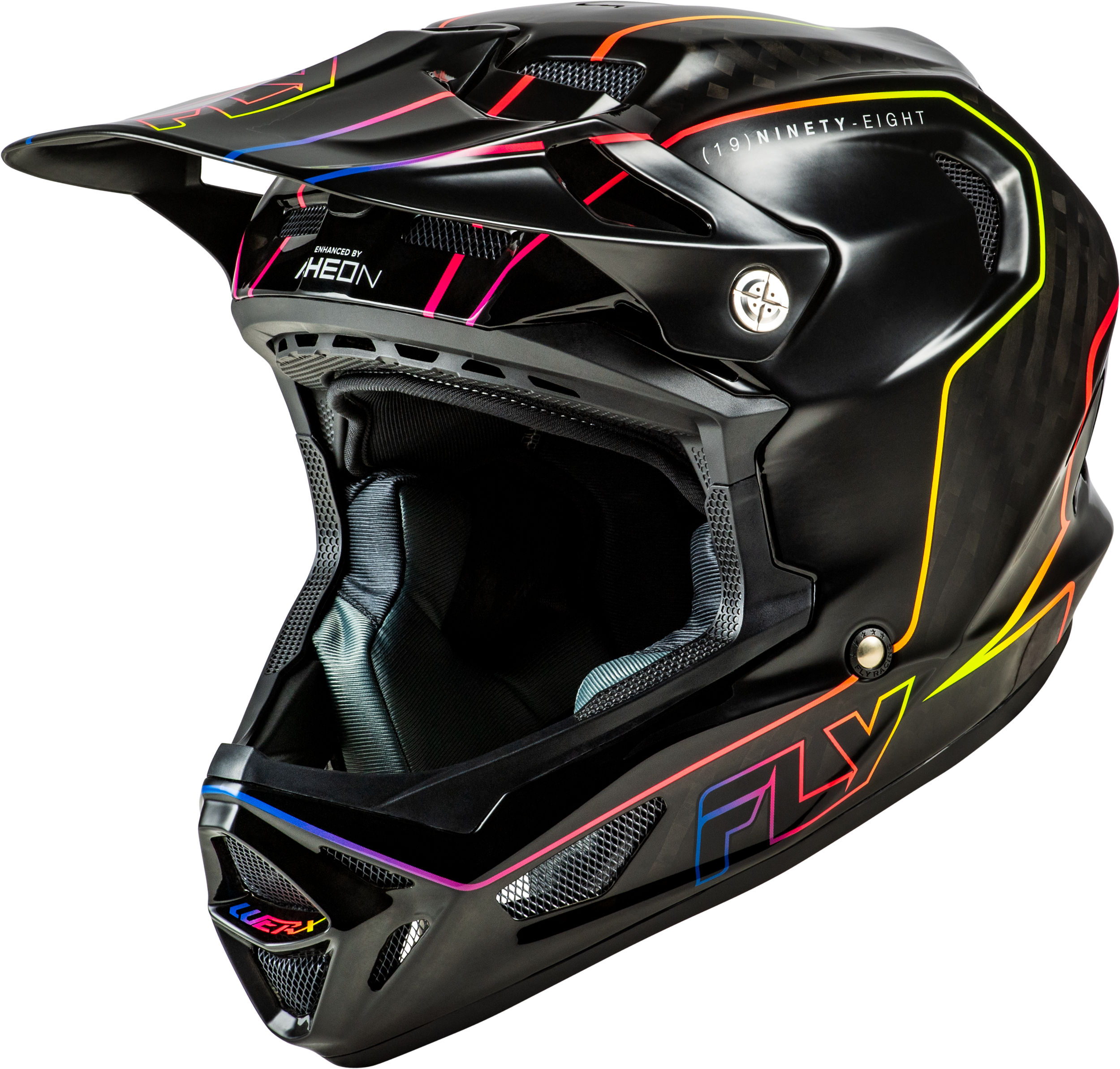 YTH WERX-R FLOW CARBON HLMT BLACK CARBON/BLACK/MULTI YL