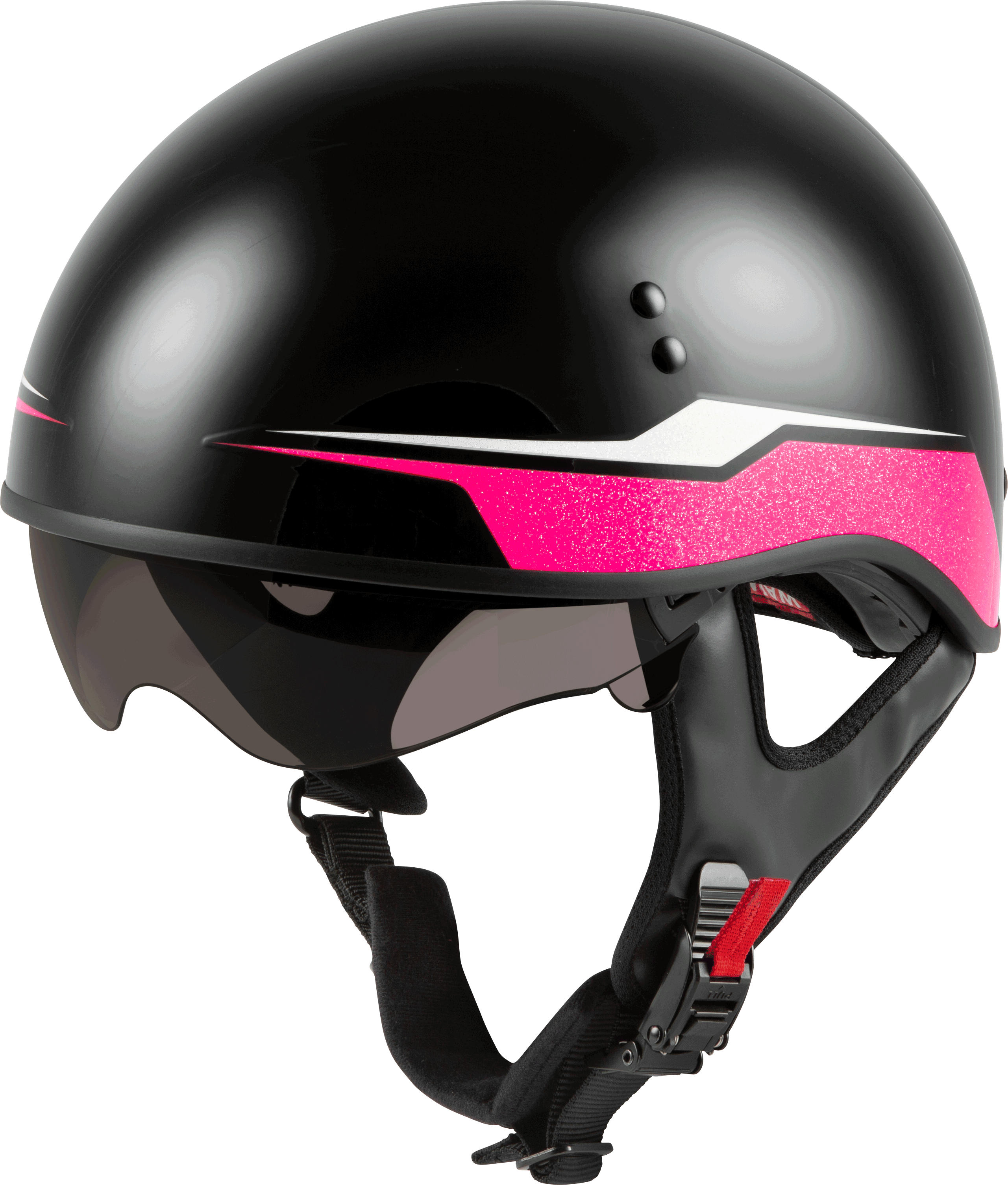 HH-65 HALF HELMET SOURCE NAKED BLACK/PINK SM