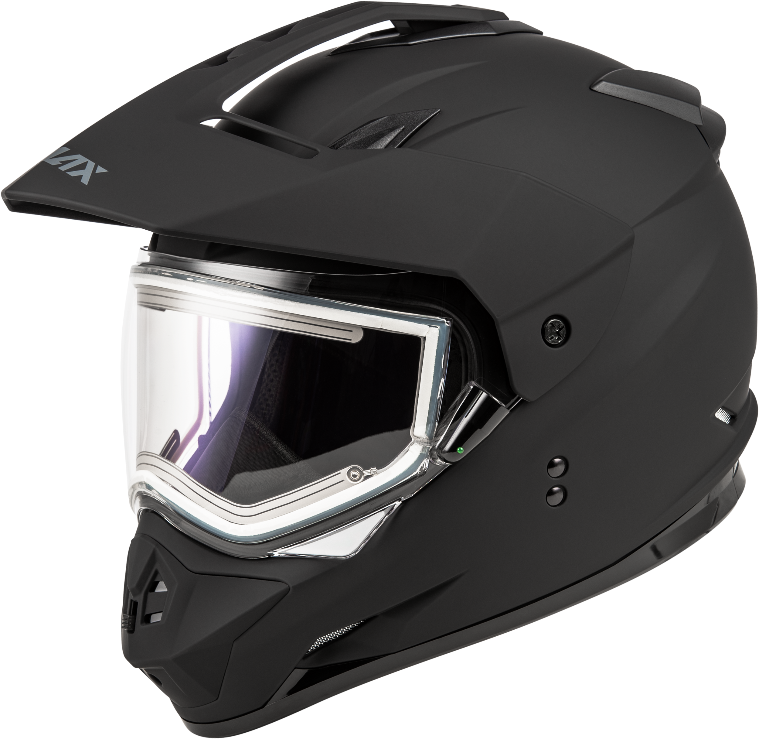 GM-11S SNOW HELMET W/ ELEC SHIELD MATTE BLACK 3X