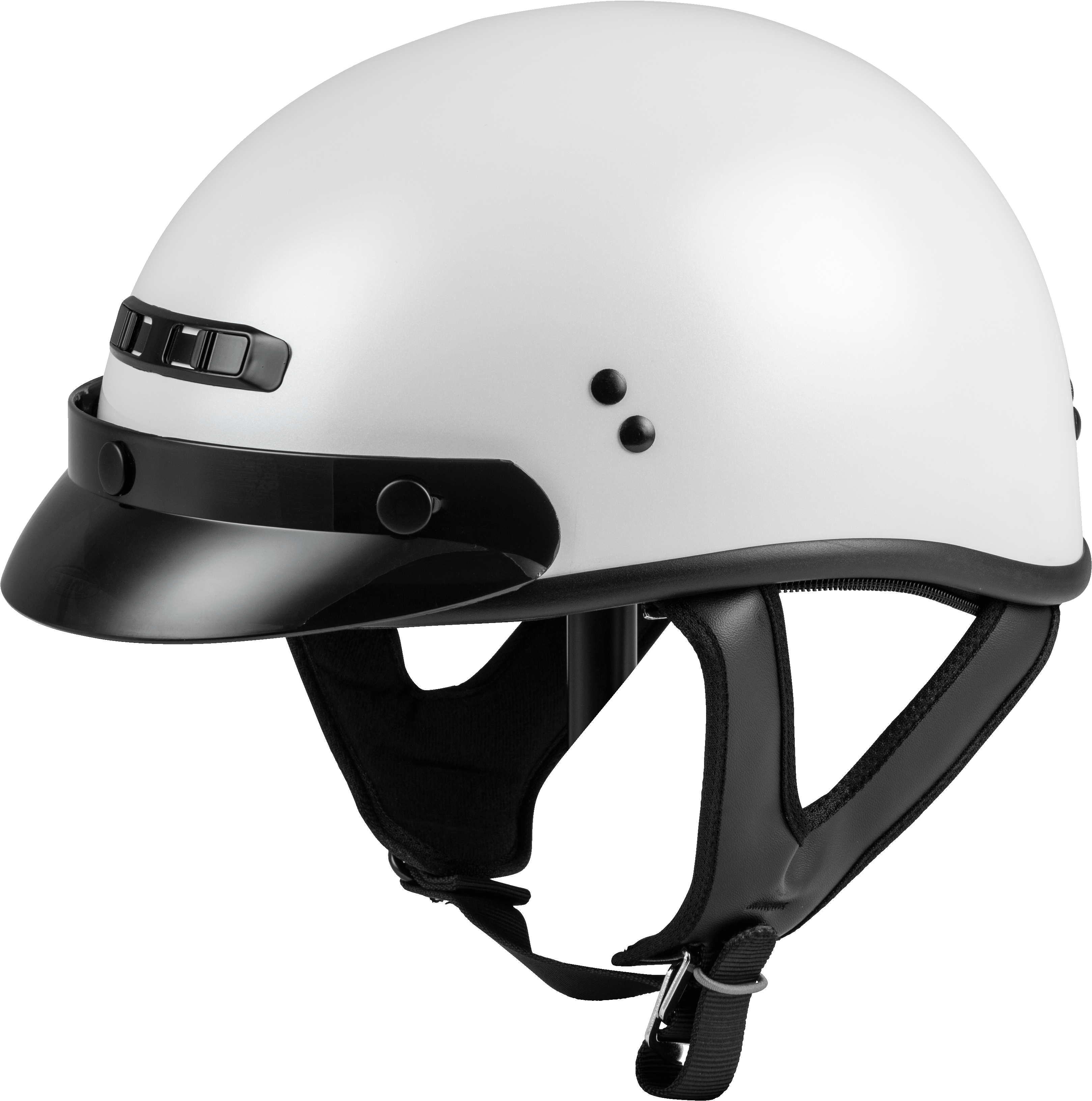 GM-35 HALF HELMET FULL DRESSED PEARL WHITE MD