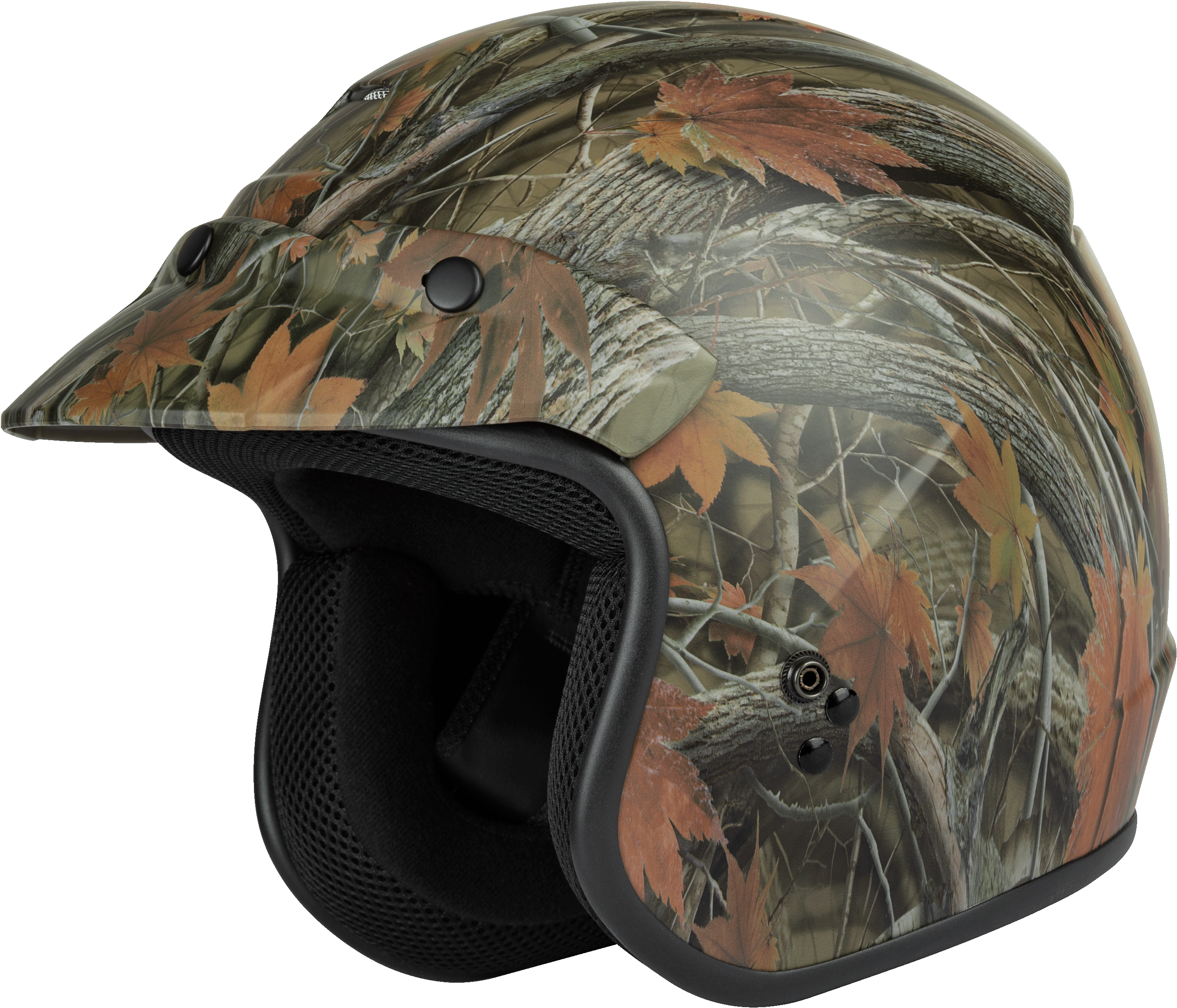 OF-2 OPEN-FACE HELMET LEAF CAMO LG
