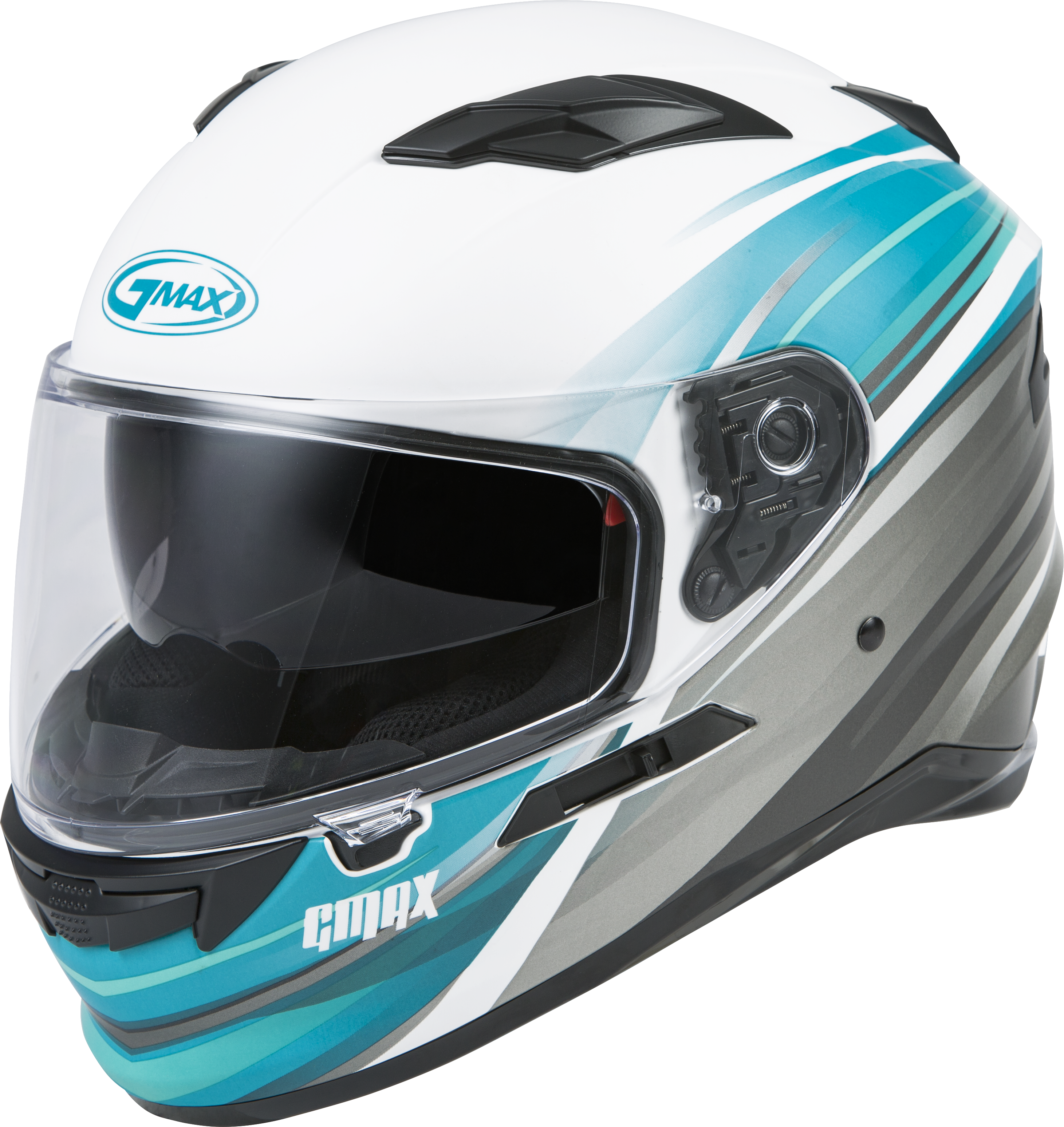 FF-98 FULL-FACE OSMOSIS HELMET MATTE WHT/TEAL/GREY XL