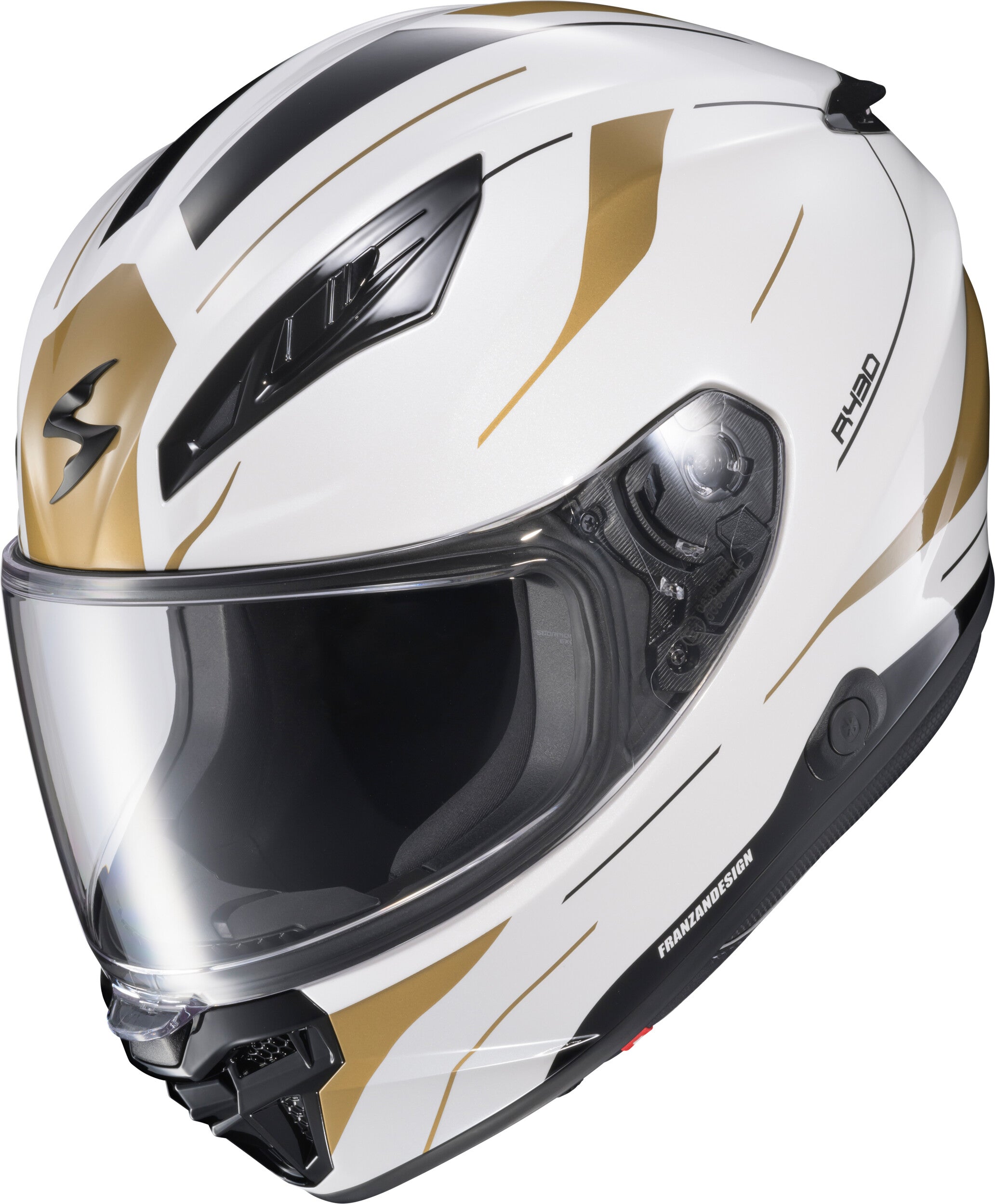 EXO-R430 FULL FACE HELMET CUTLASS WHITE/GOLD XL
