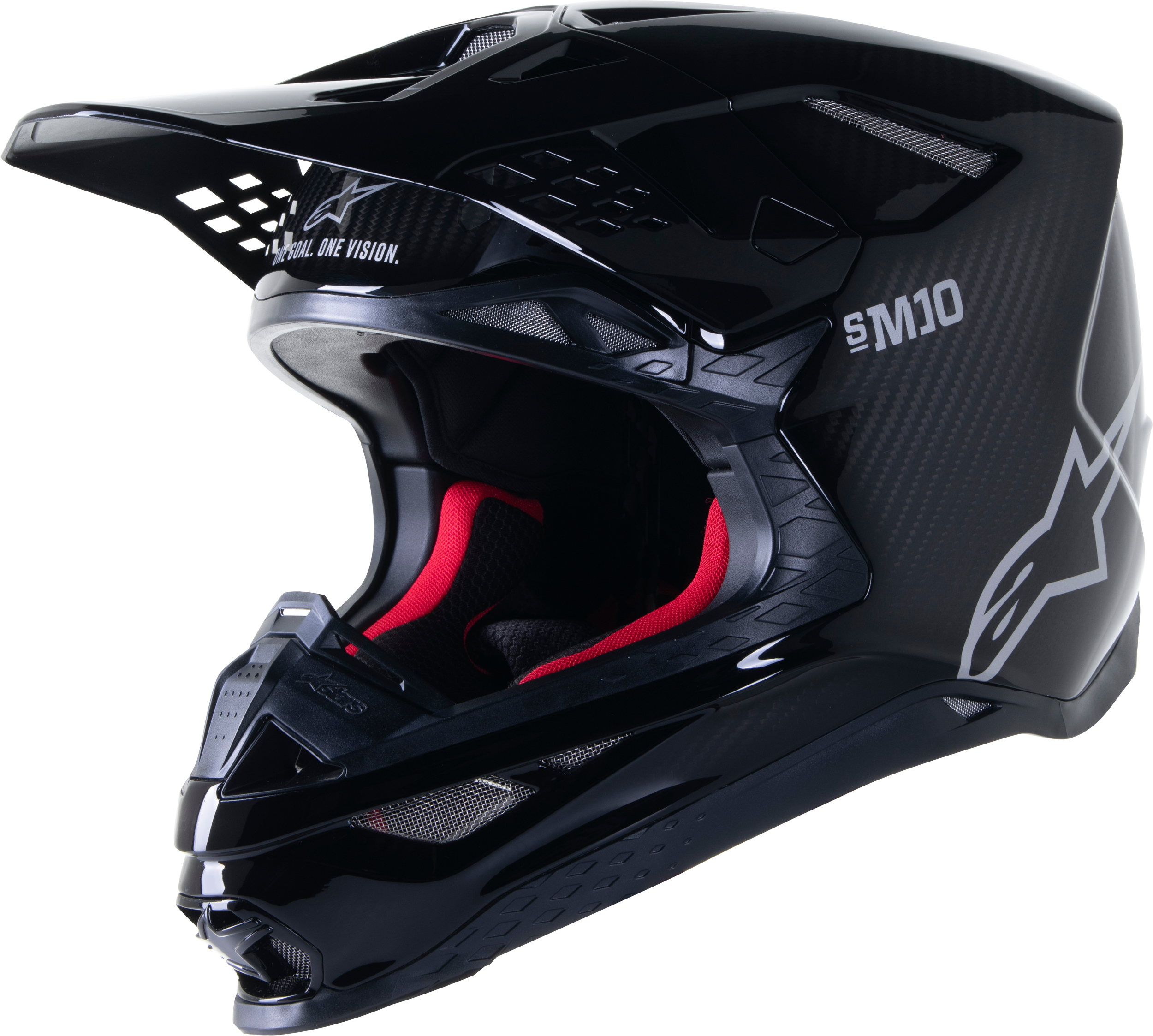 S-M10 SOLID HELMET CARBON GLOSSY BLACK LG