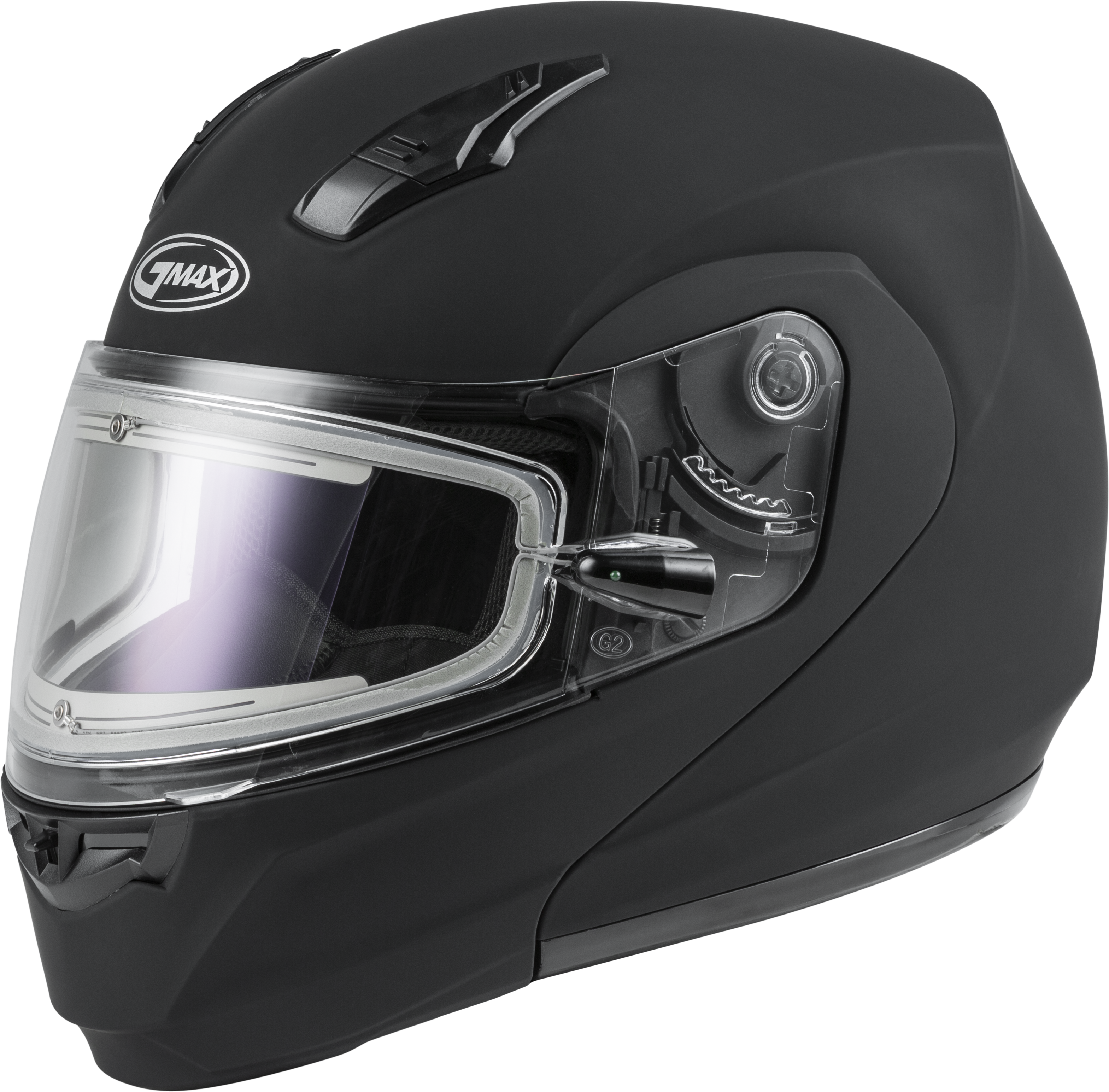 MD-04S MODULAR SNOW HELMET W/ELECTRIC SHIELD MATTE BLK LG