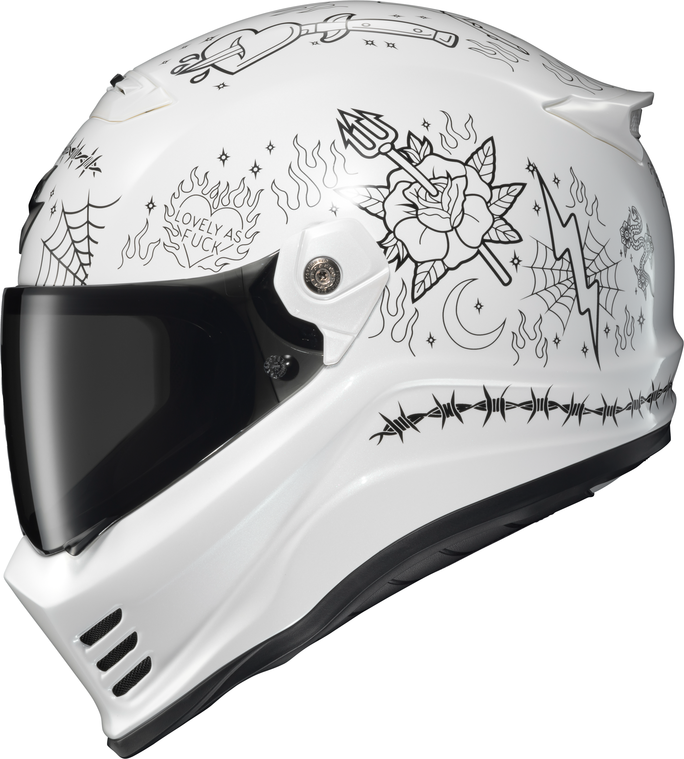 COVERT FX FULL FACE HELMET THE LITAS 2 WHITE LG
