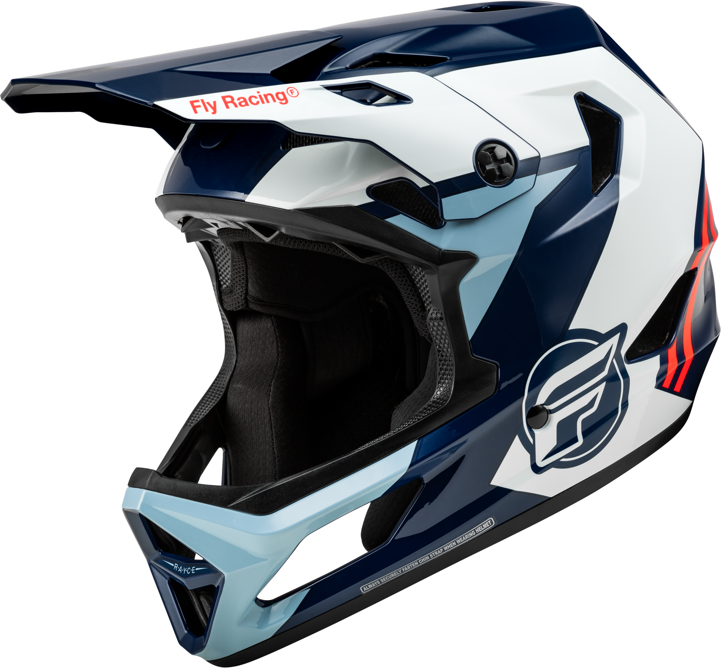 RAYCE BICYCLE HELMET RED/WHITE/BLUE LG