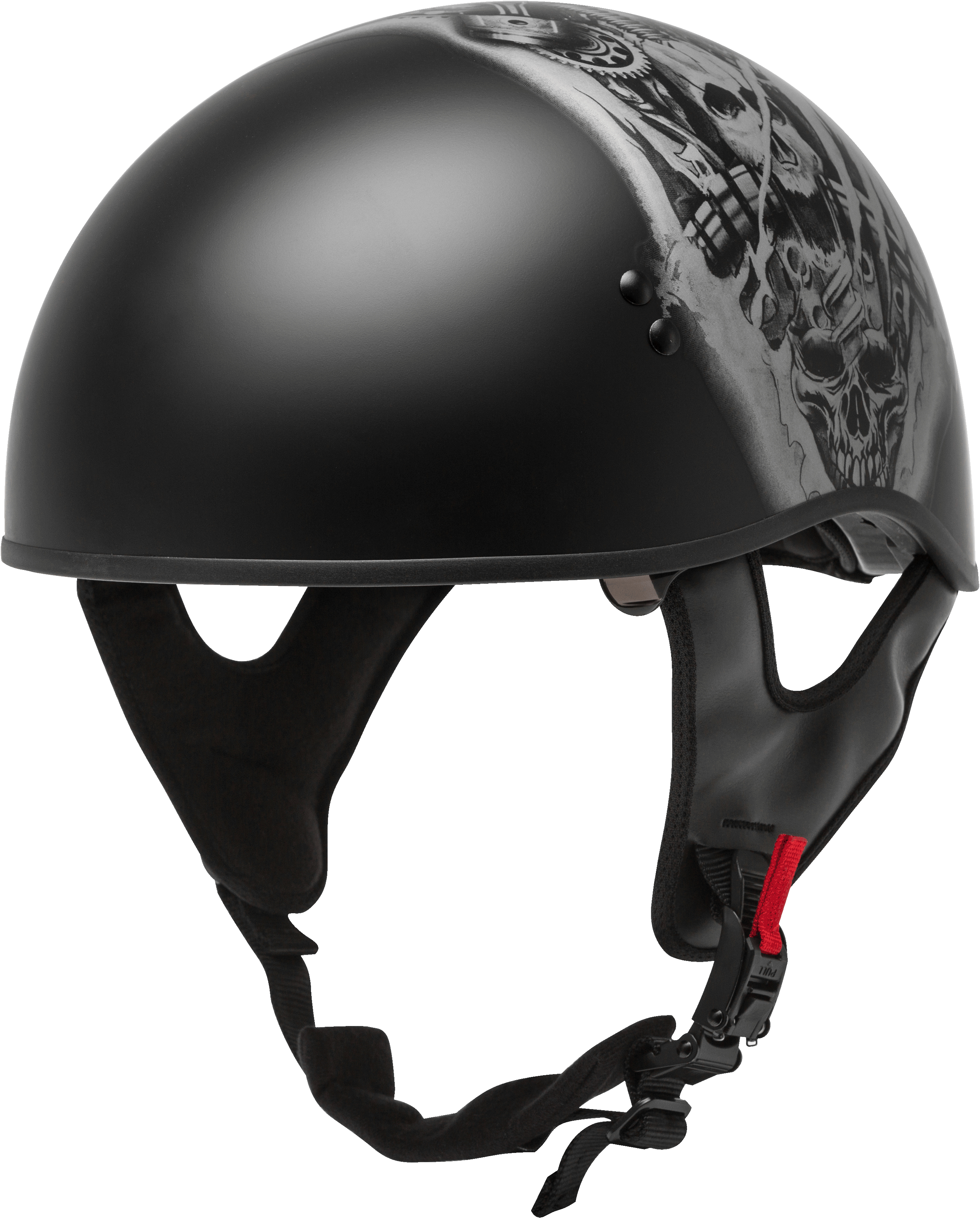 HH-65 HALF HELMET TORMENTOR NAKED MATTE BLACK/SILVER XL