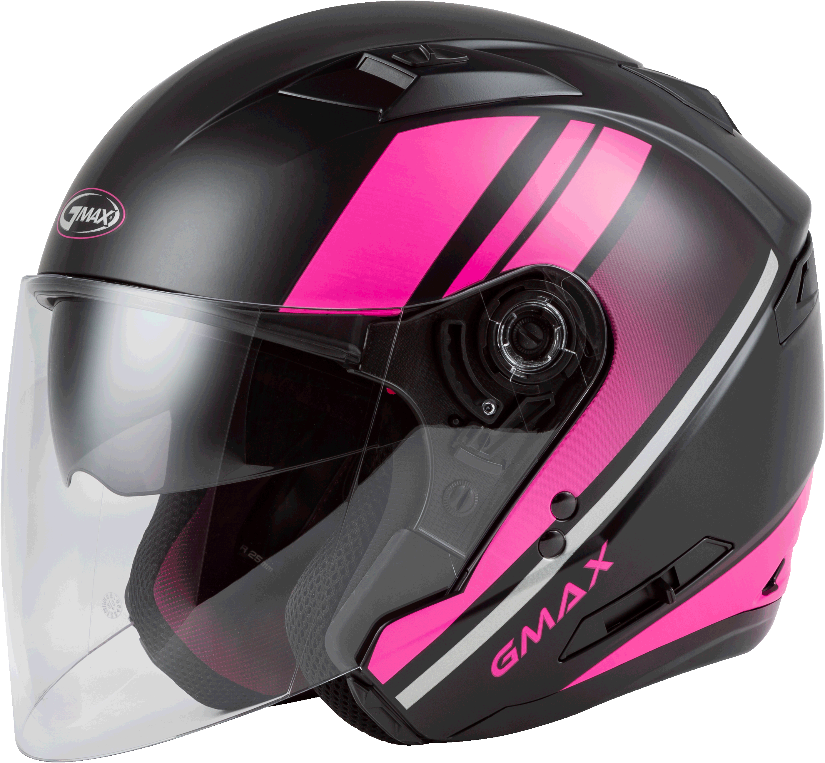 OF-77 OPEN-FACE REFORM HELMET MATTE BLACK/PINK/SILVER XL