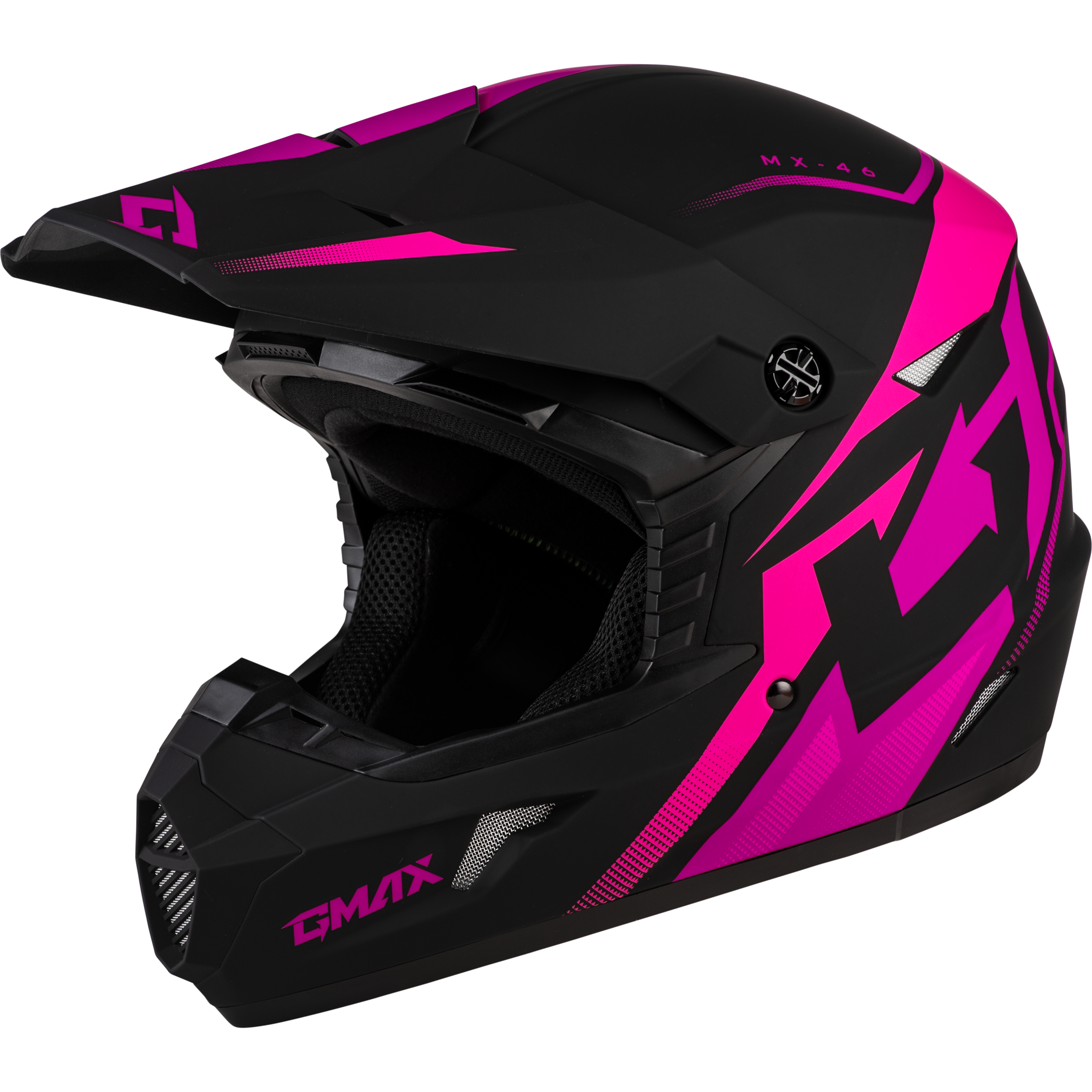 MX-46 COMPOUND HELMET MATTE BLACK/PINK YM