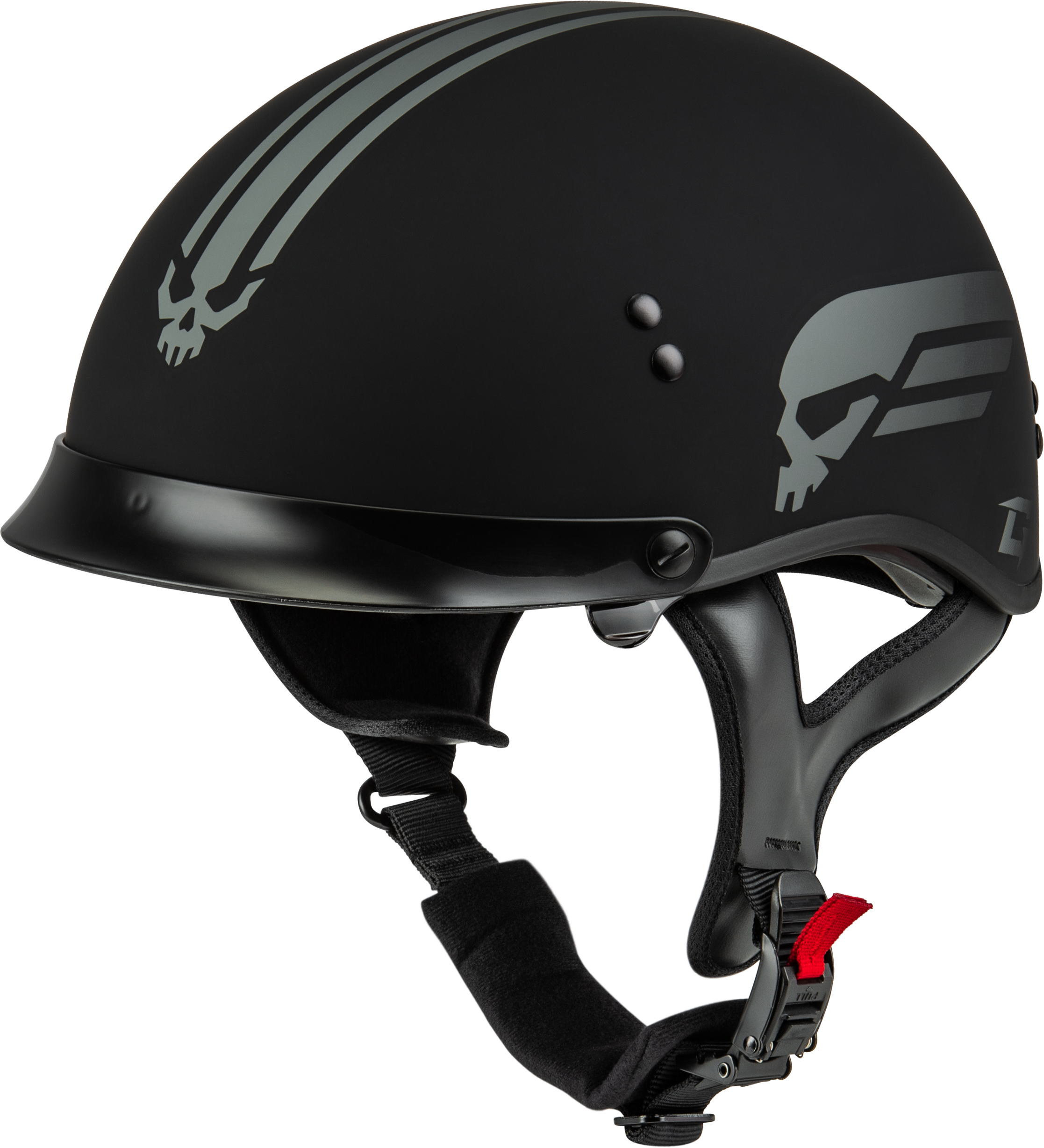 HH-65 RETRIBUTION HELMET W/PEAK MATTE BLACK/SILVER XL