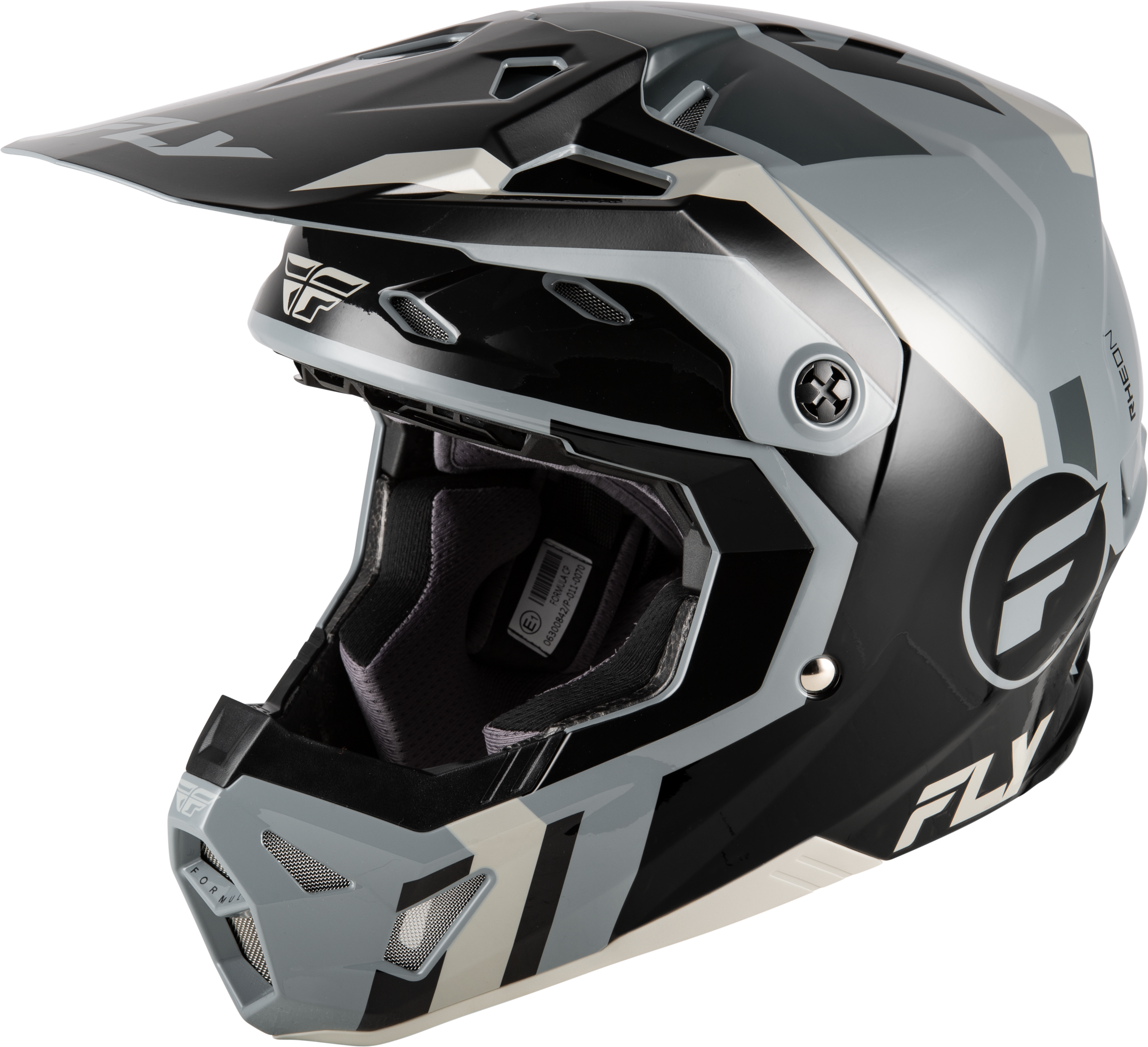 YOUTH FORMULA CP SEAL HELMET BLACK/GREY/LIGHT GREY YL
