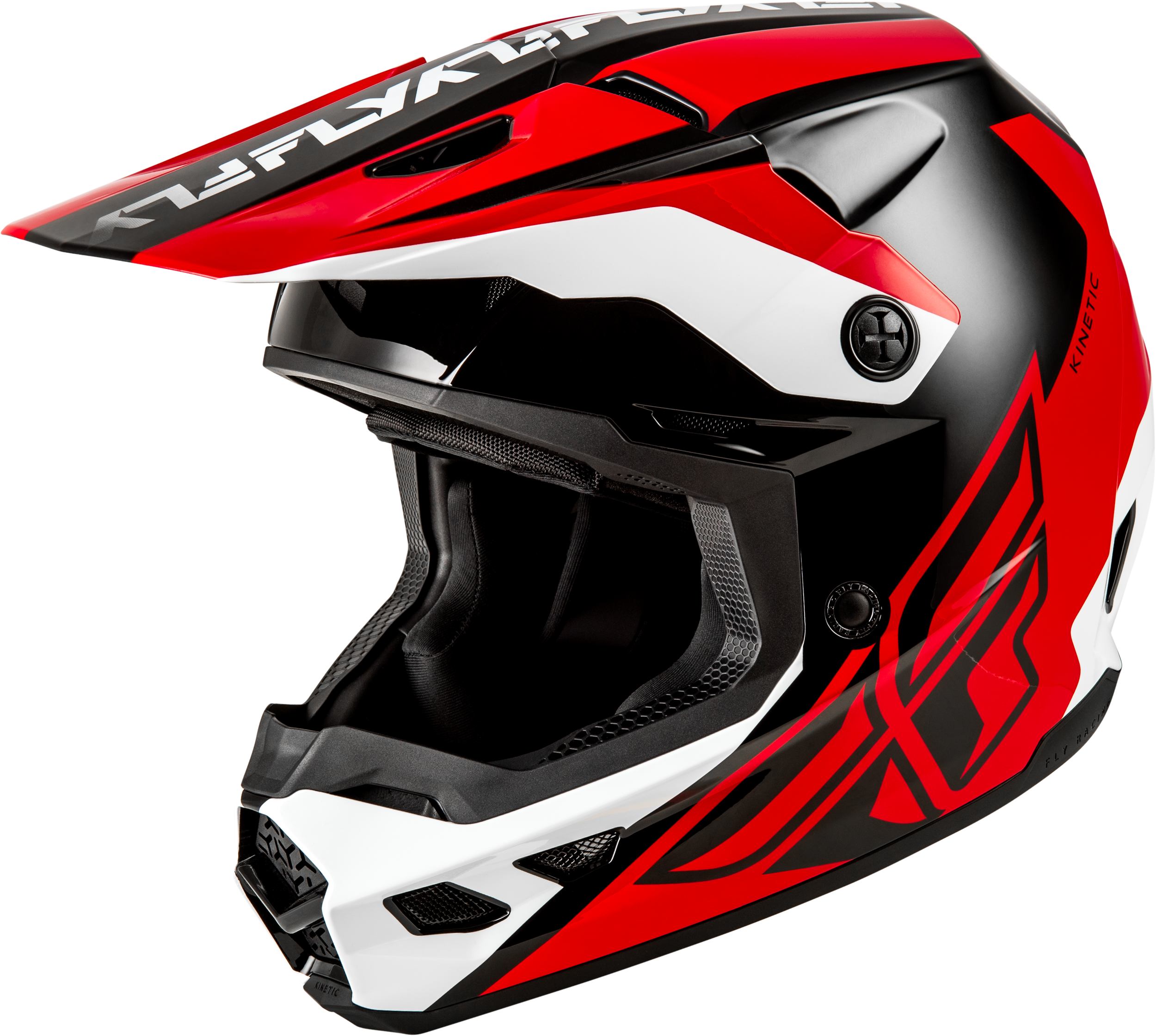 KINETIC CREST HELMET RED/BLACK/WHITE MD