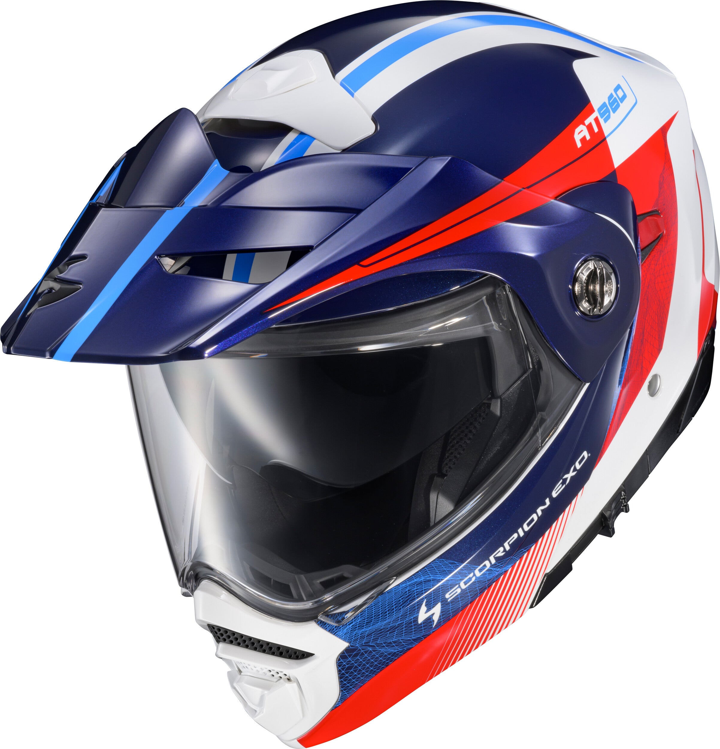 EXO-AT960 MODULAR HELMET TOPOGRAPHIC 2 RED/WHT/BLUE MD