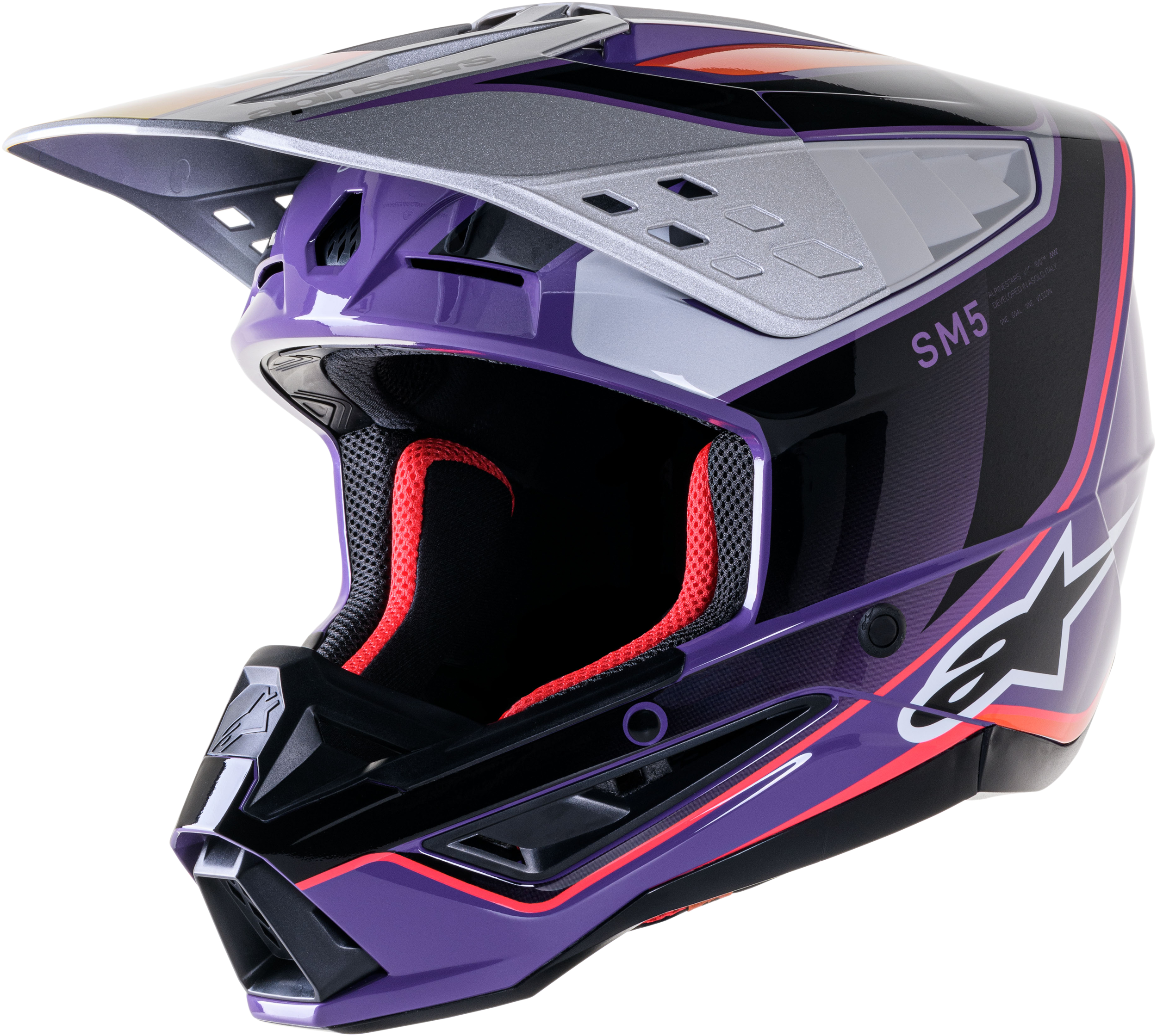 S-M5 SAIL HELMET VIOLET/BLK/SLVR GLOSSY SM