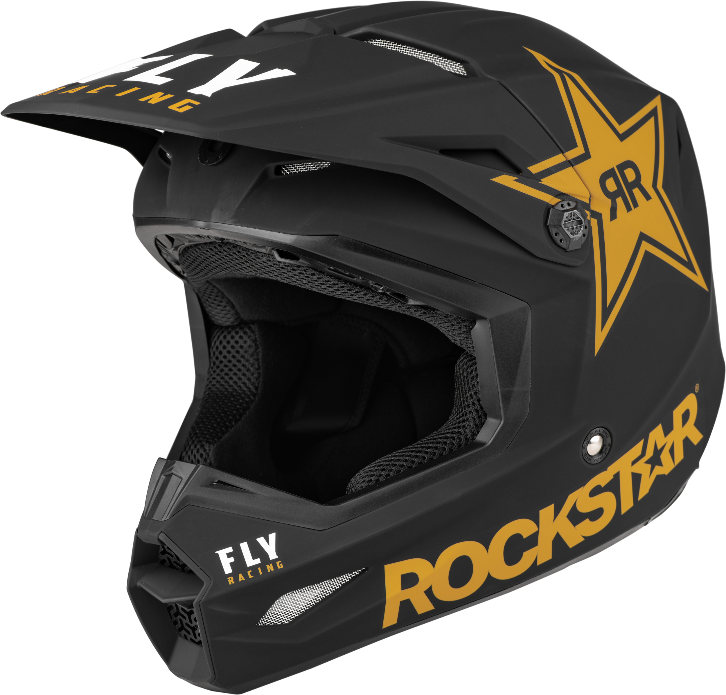 KINETIC ROCKSTAR HELMET MATTE BLACK/GOLD SM