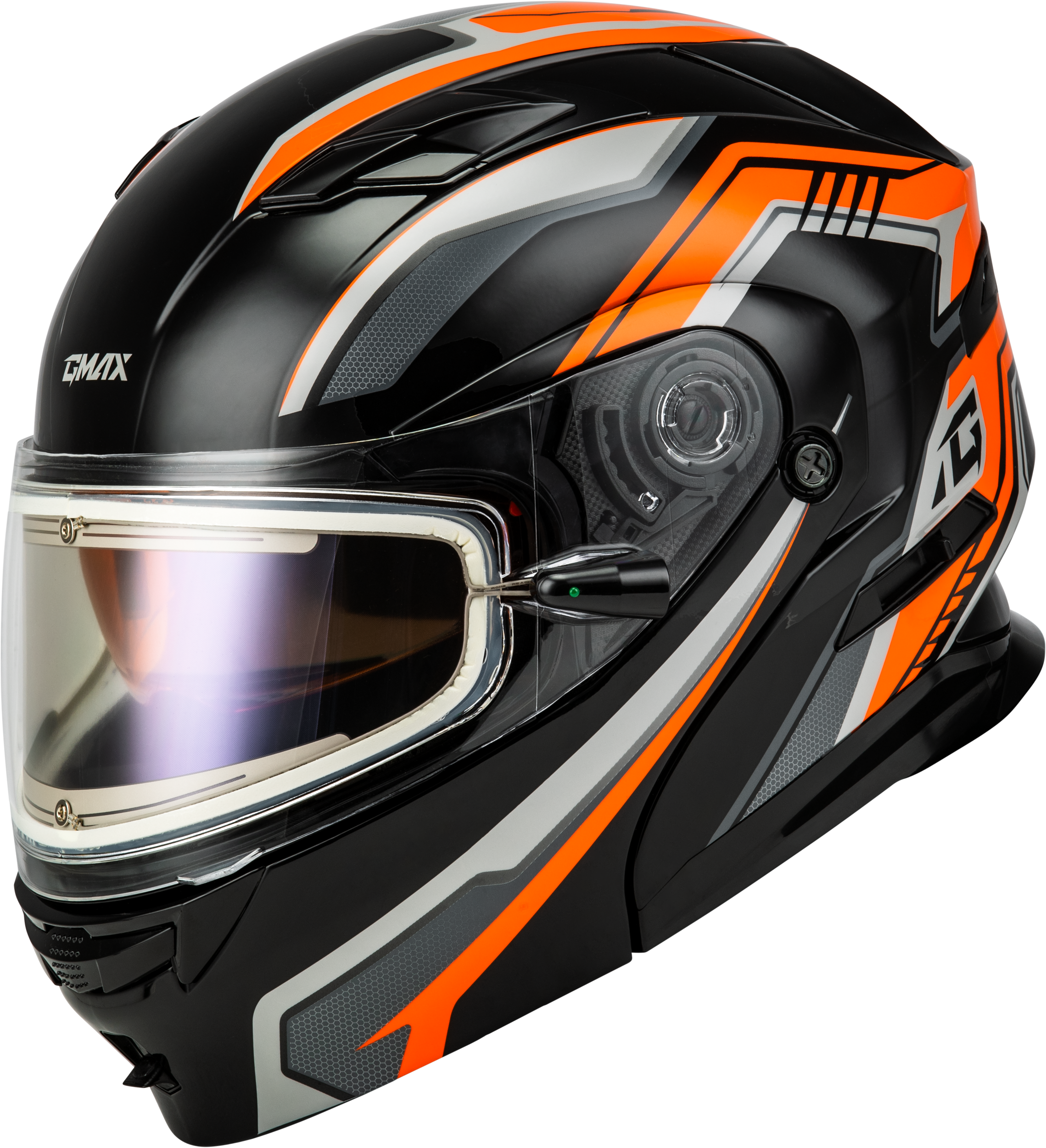 MD-01S TRANSISTOR SNOW HELMET W ELECTRIC SHLD ORANGE/BLK XL