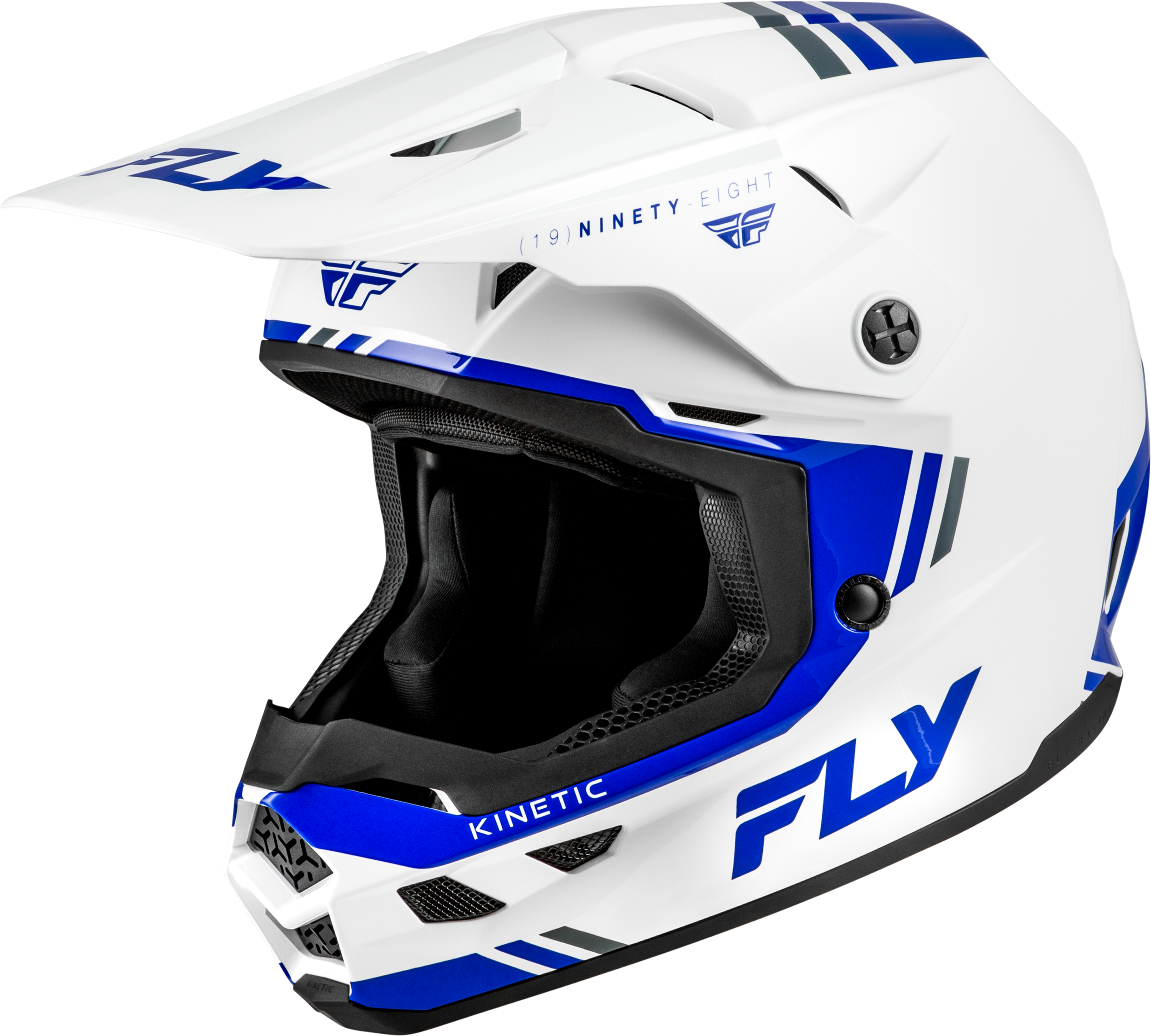 KINETIC VERDICT HELMET WHITE/BLUE/GREY MD