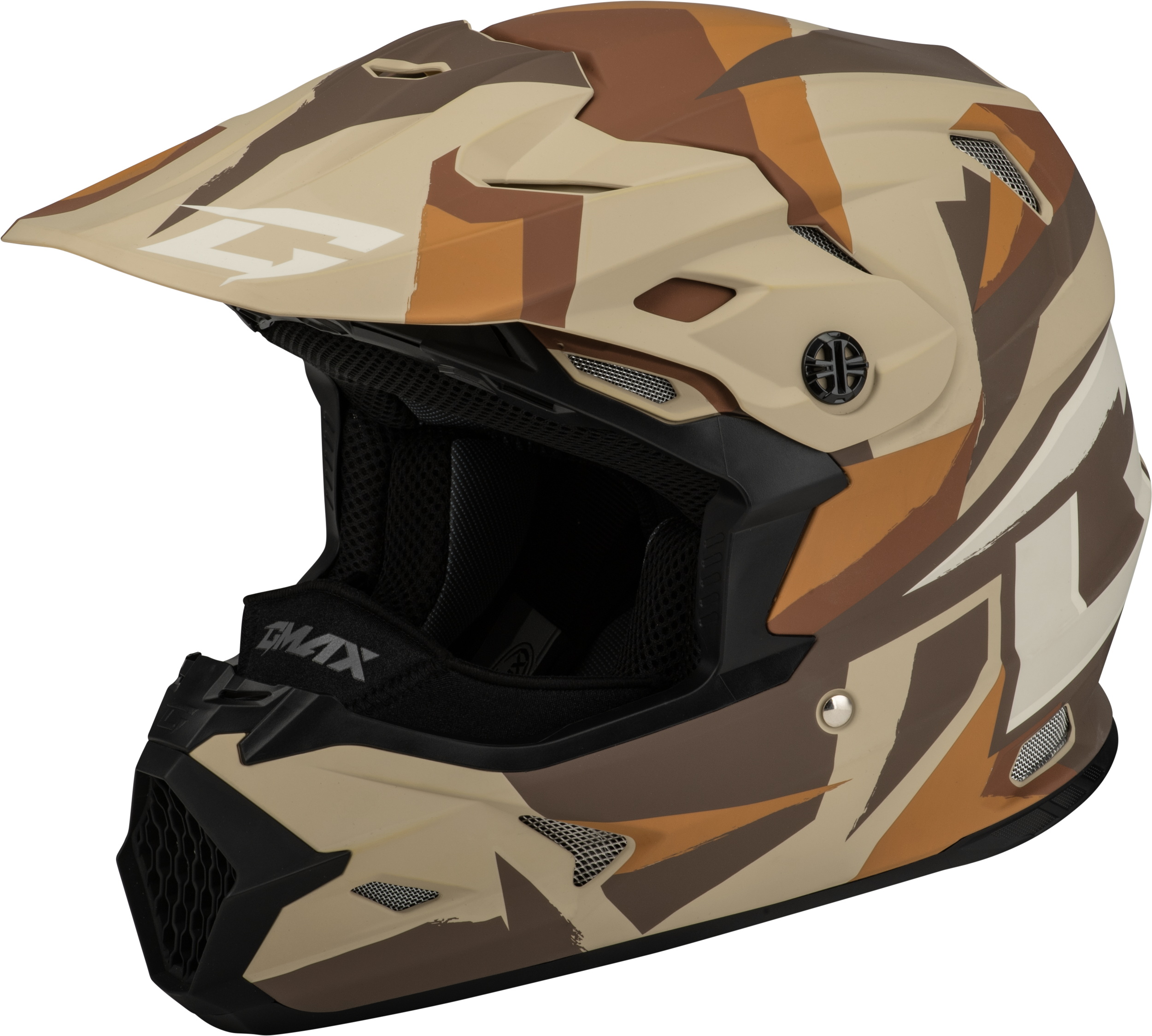 MX-96S SPLINTER HELMET MATTE BROWN/TAN/WHITE  SM