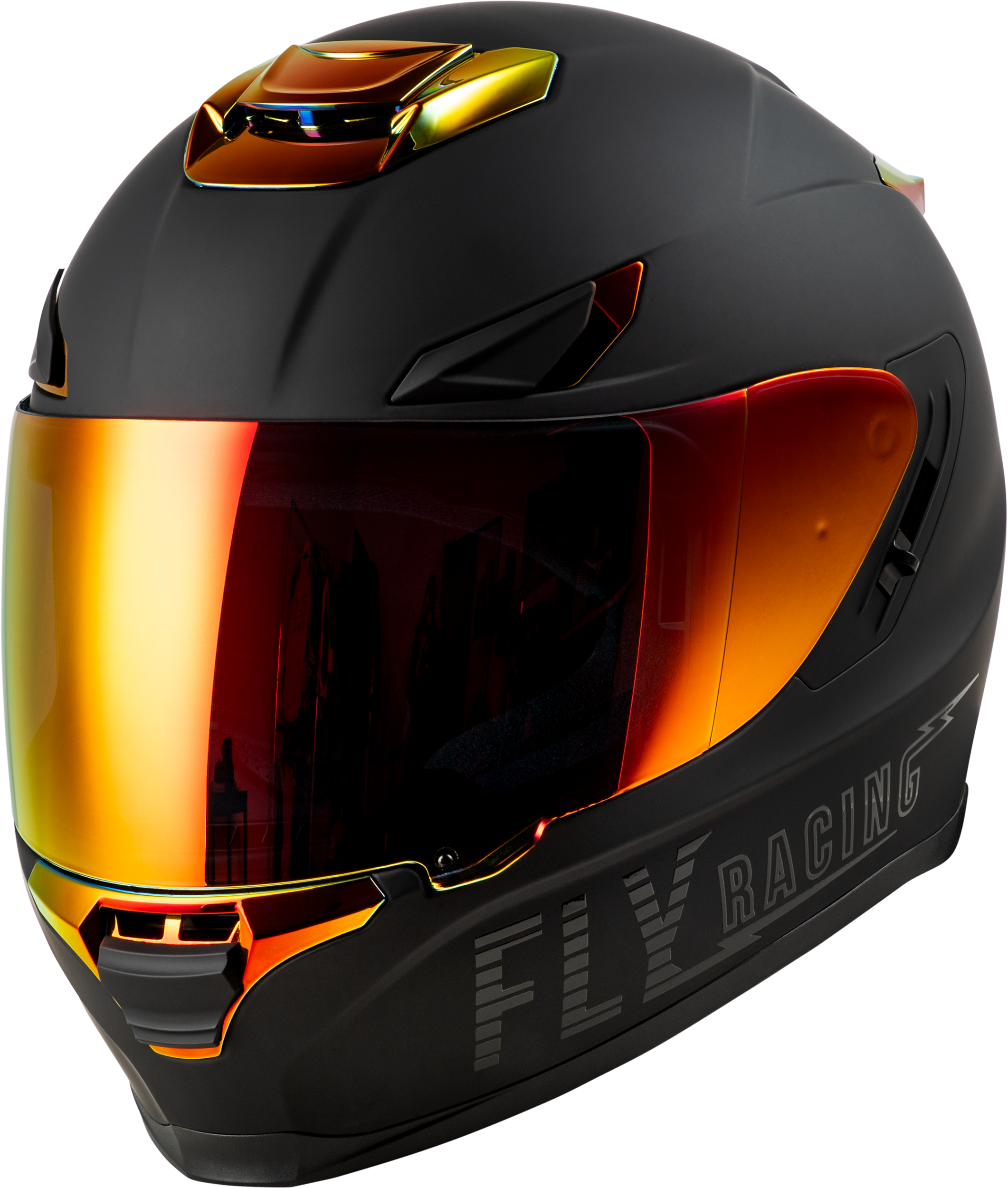 SENTINEL RECON HELMET MATTE BLACK/FIRE CHROME SM
