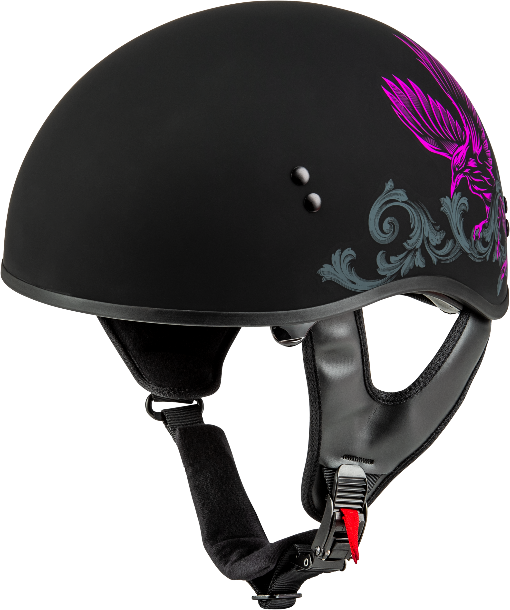 HH-65 CORVUS HELMET MATTE BLACK/PURPLE/GREY LG