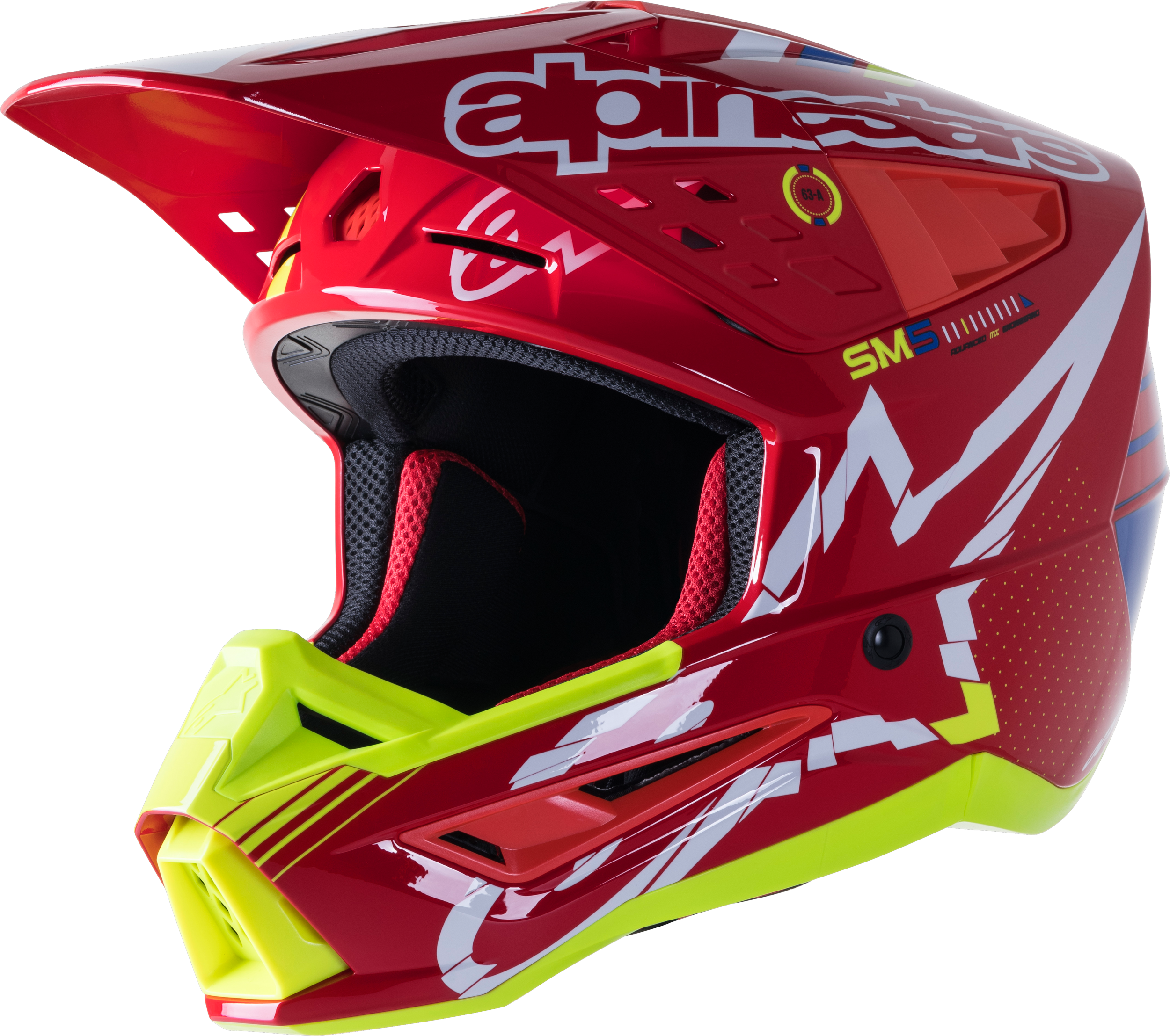 S-M5 ACTION HELMET RED/WHITE/YELLOW LG