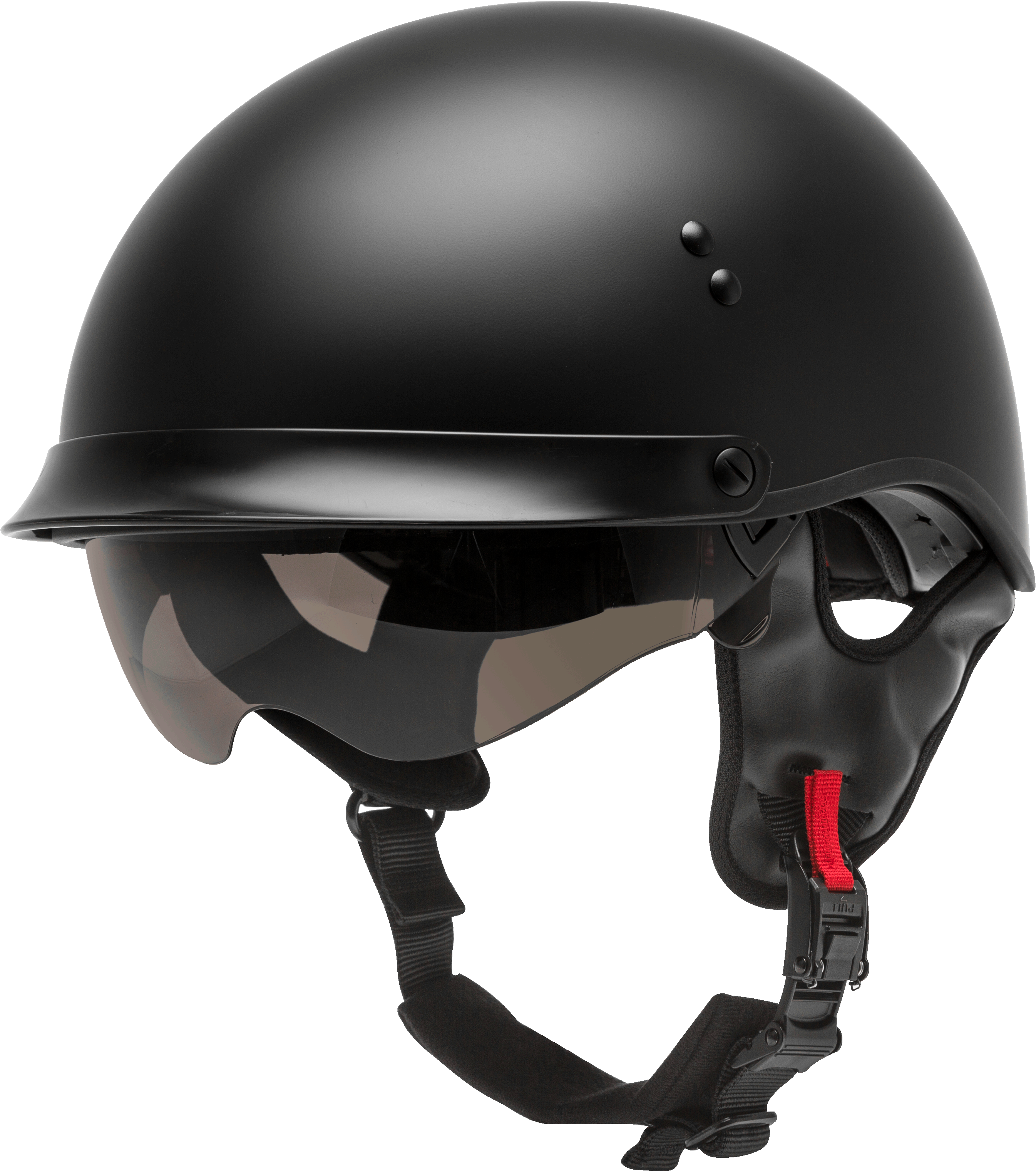 HH-65 HALF HELMET FULL DRESSED MATTE BLACK LG