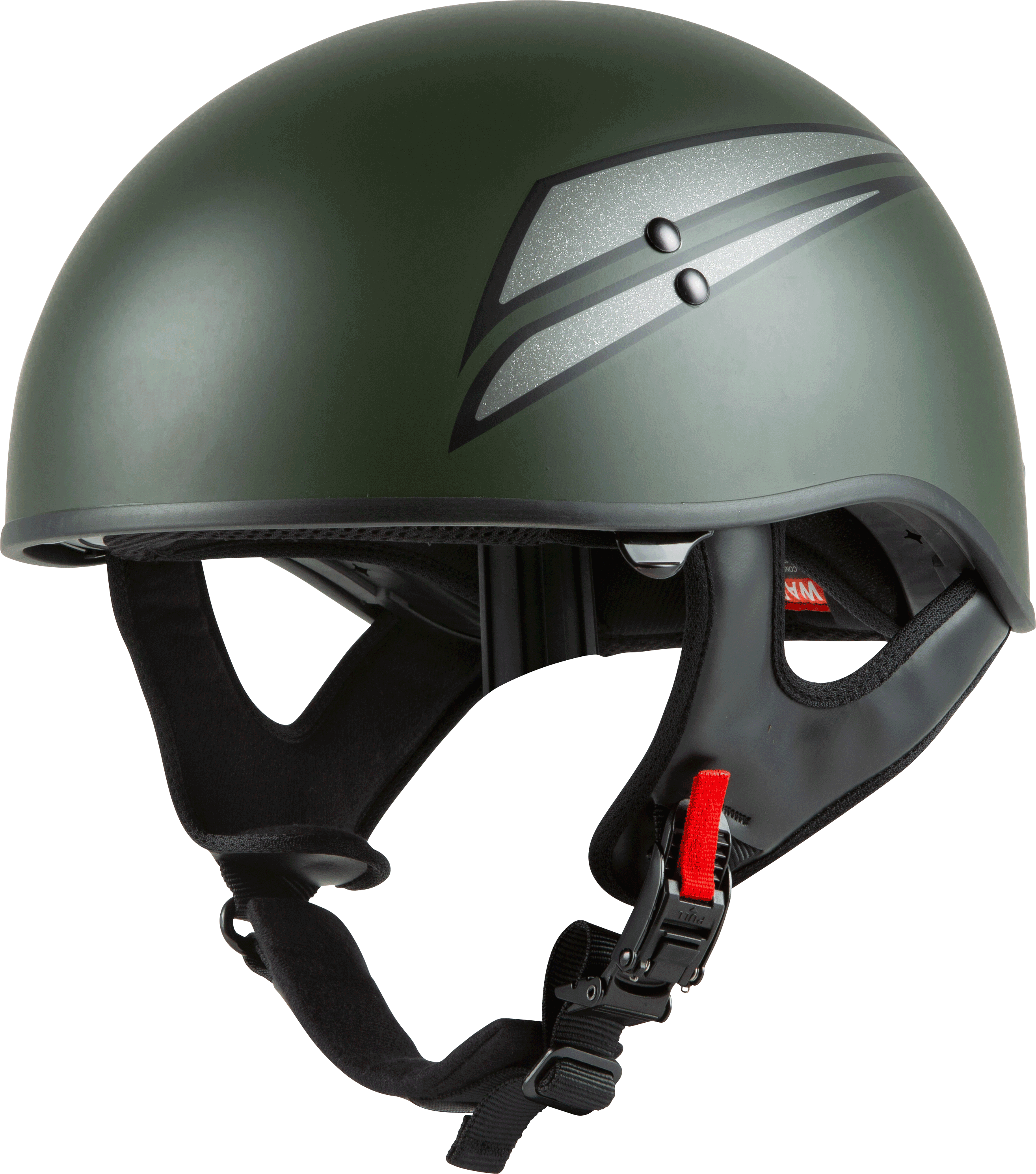 HH-65 HALF HELMET UNION NAKED MATTE OD GREEN/SILVER LG