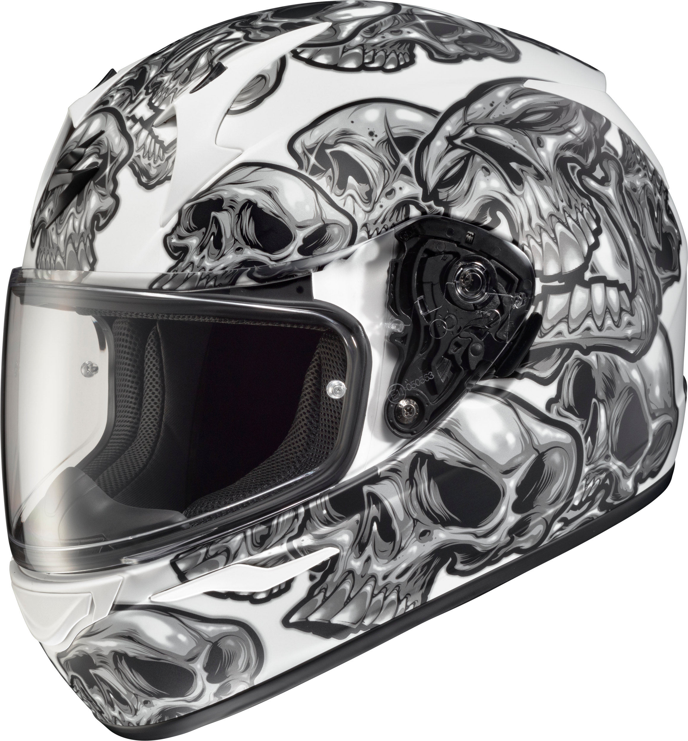EXO-R320 FULL-FACE HELMET SKULL-E SILVER LG
