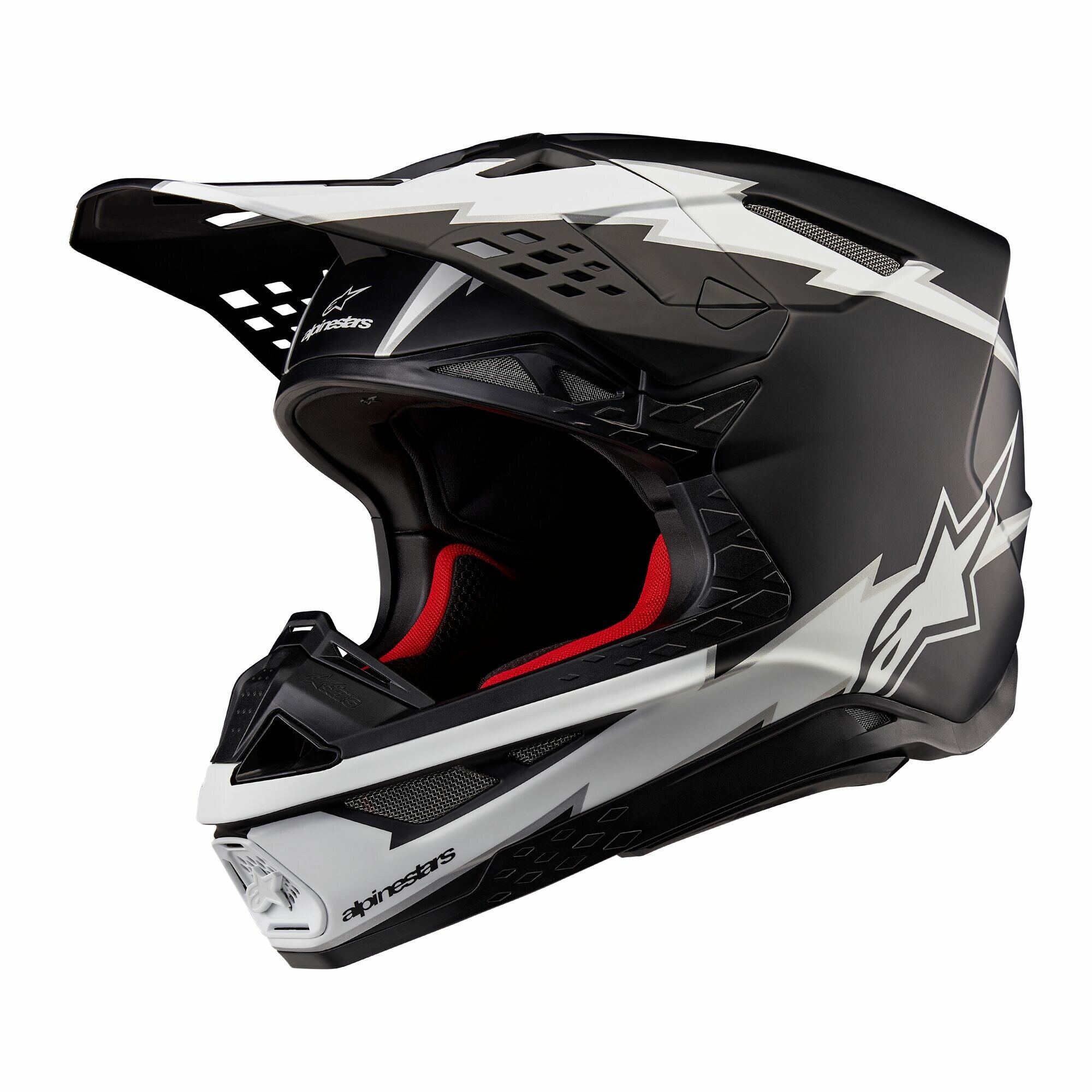 SUPERTECH S-M10 AMPRESS HELMET BLACK/WHITE MATT LG