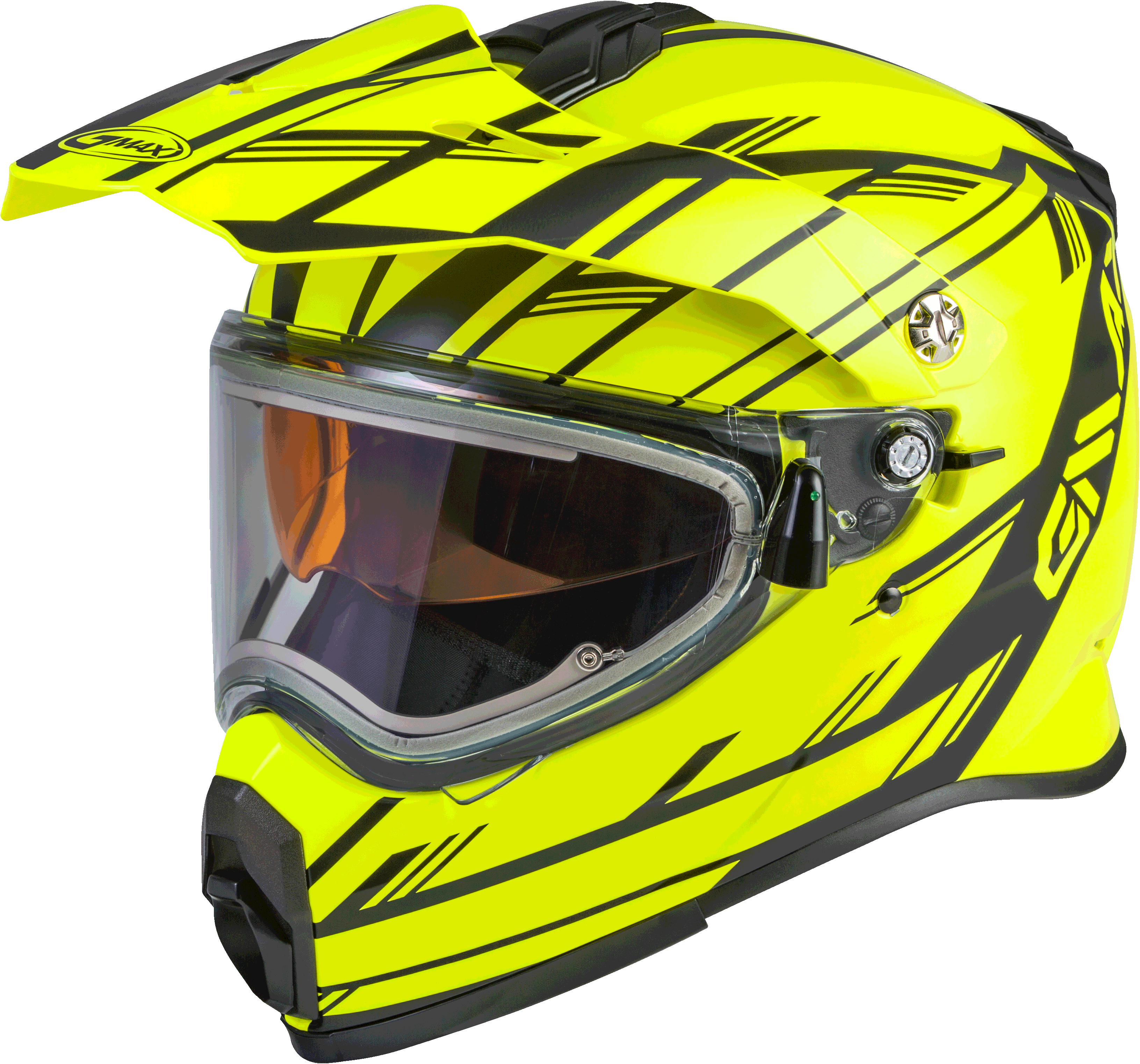 AT-21S EPIC SNOW HELMET W/ELEC SHIELD MATTE HI-VIS/BLACK MD