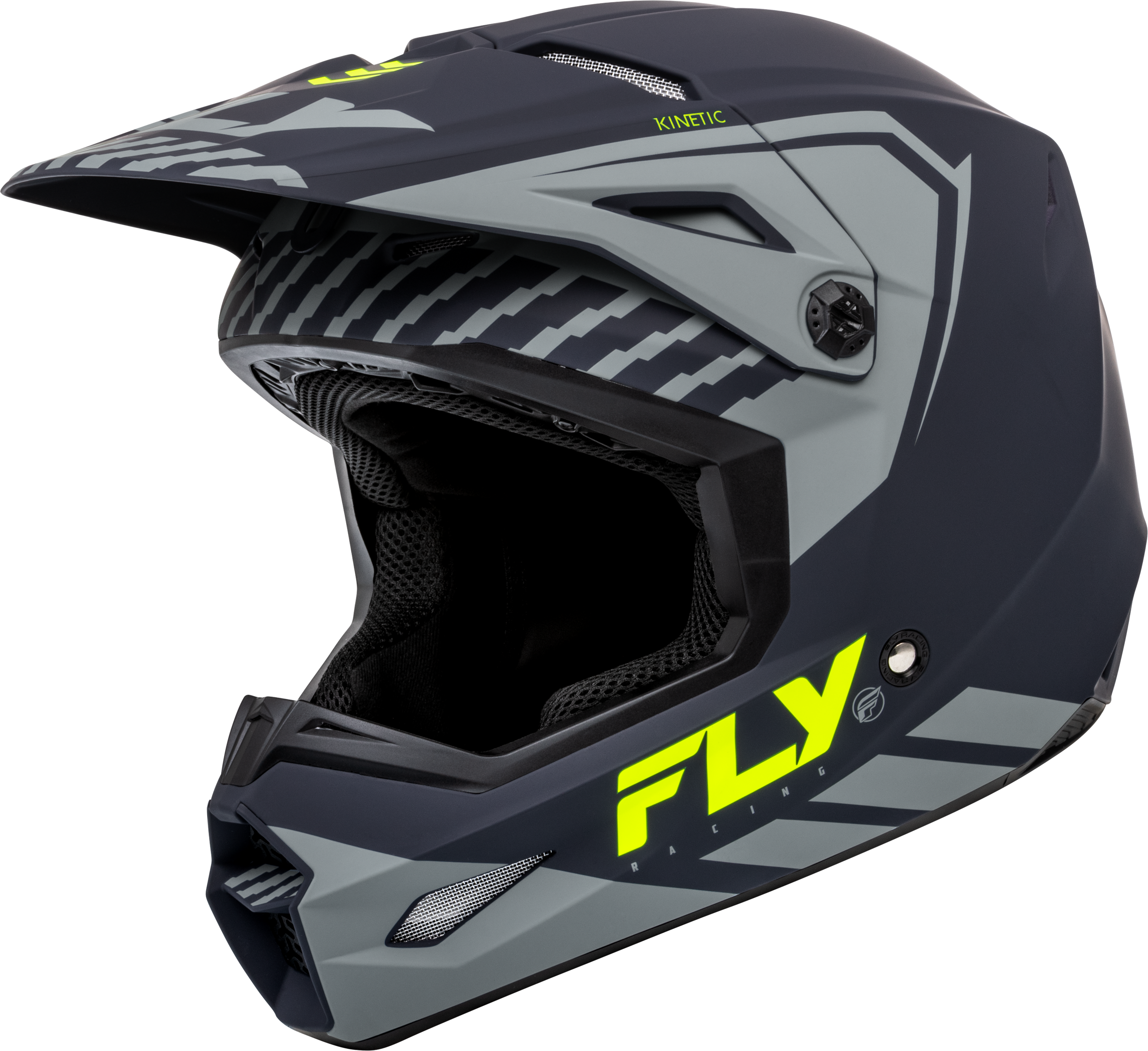 KINETIC MENACE HELMET MATTE GREY/HI-VIS LG