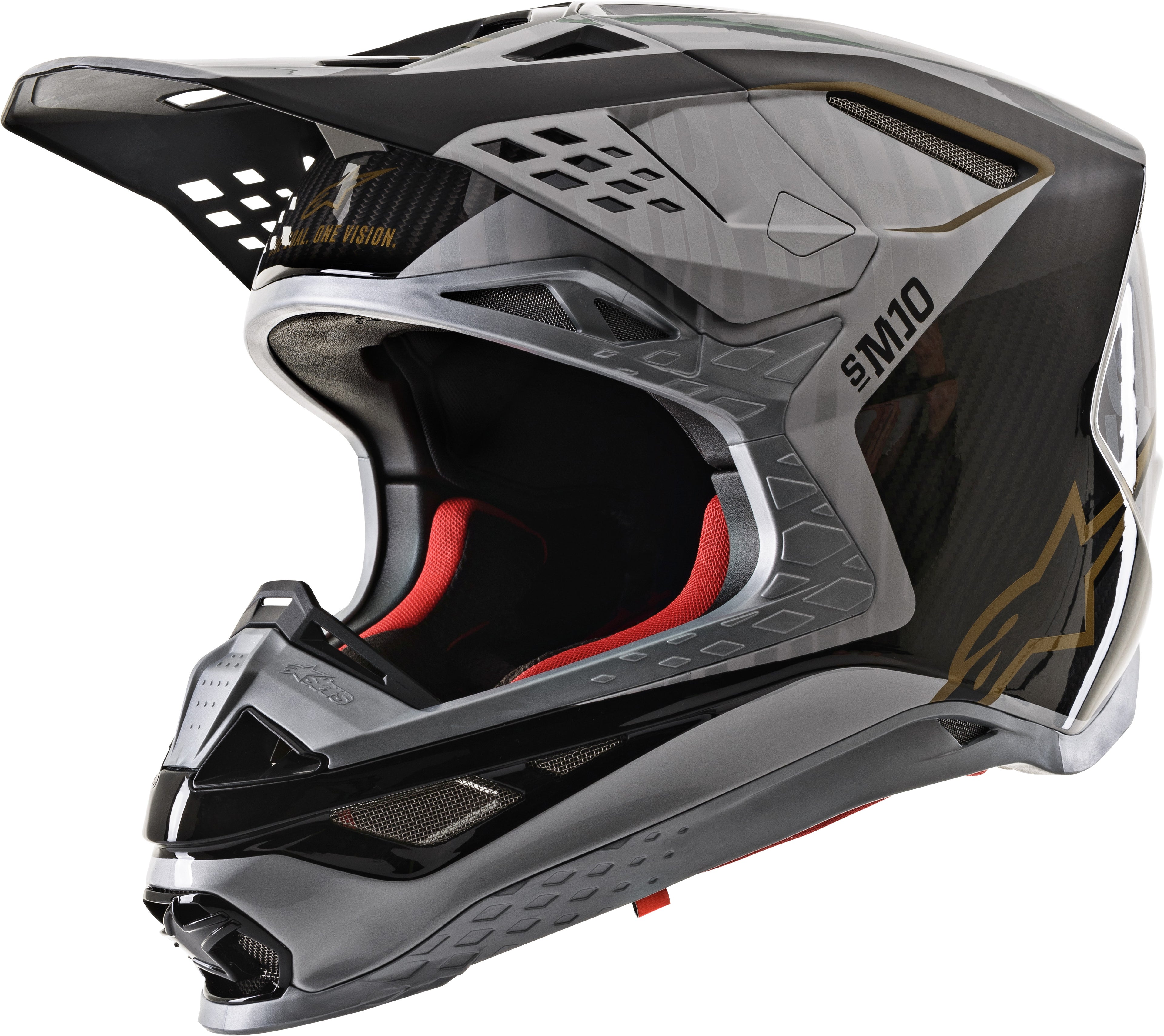 S.TECH S-M10 ALLOY HELMET SILVER/BLACK/CARBON/GOLD XL