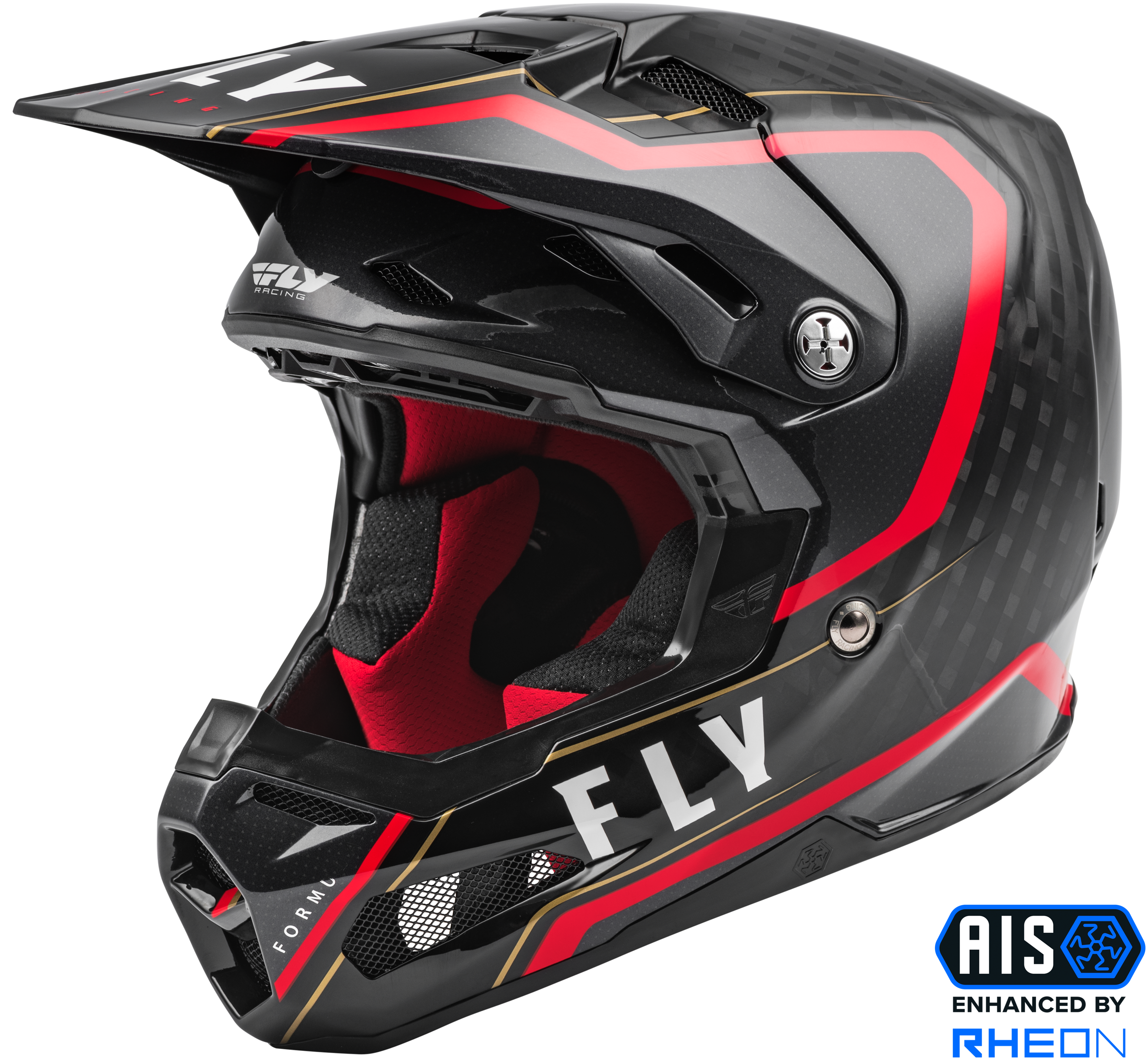 FORMULA CARBON AXON HELMET BLACK/RED YL