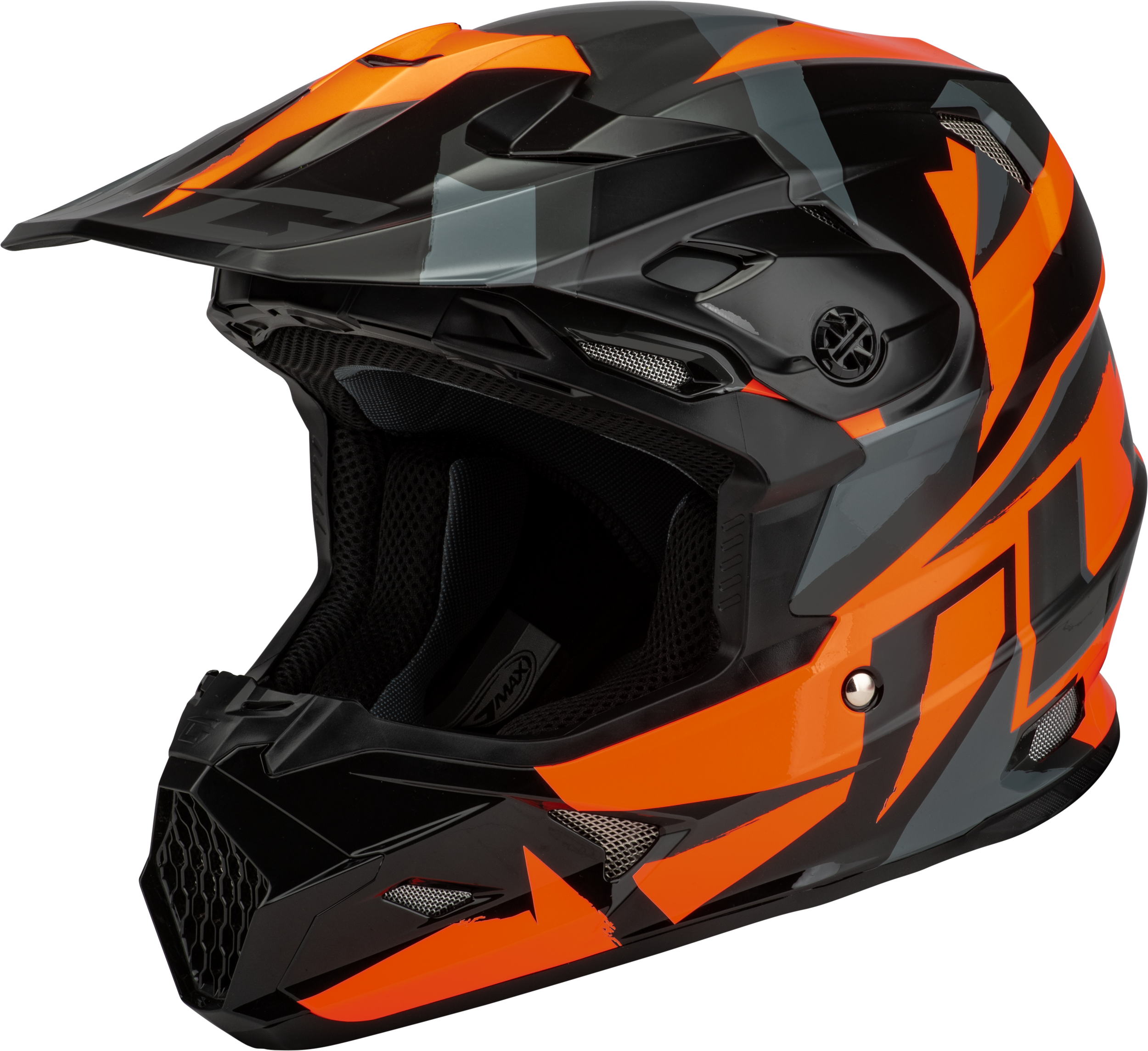 MX-96 SPLINTER HELMET BLACK/ORANGE 3X
