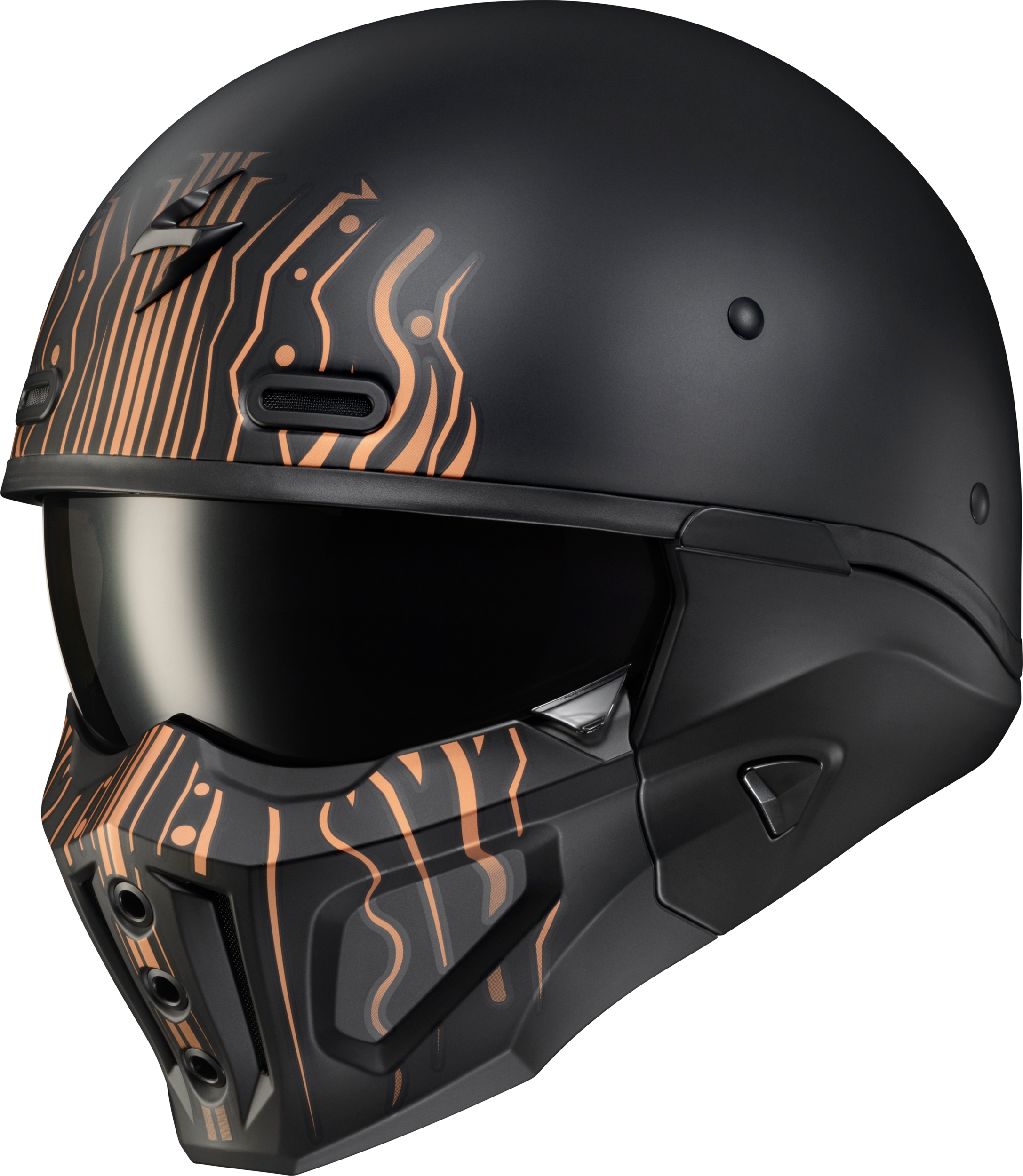 COVERT X OPEN-FACE HELMET TRIBE MATTE BLACK/COPPER XL
