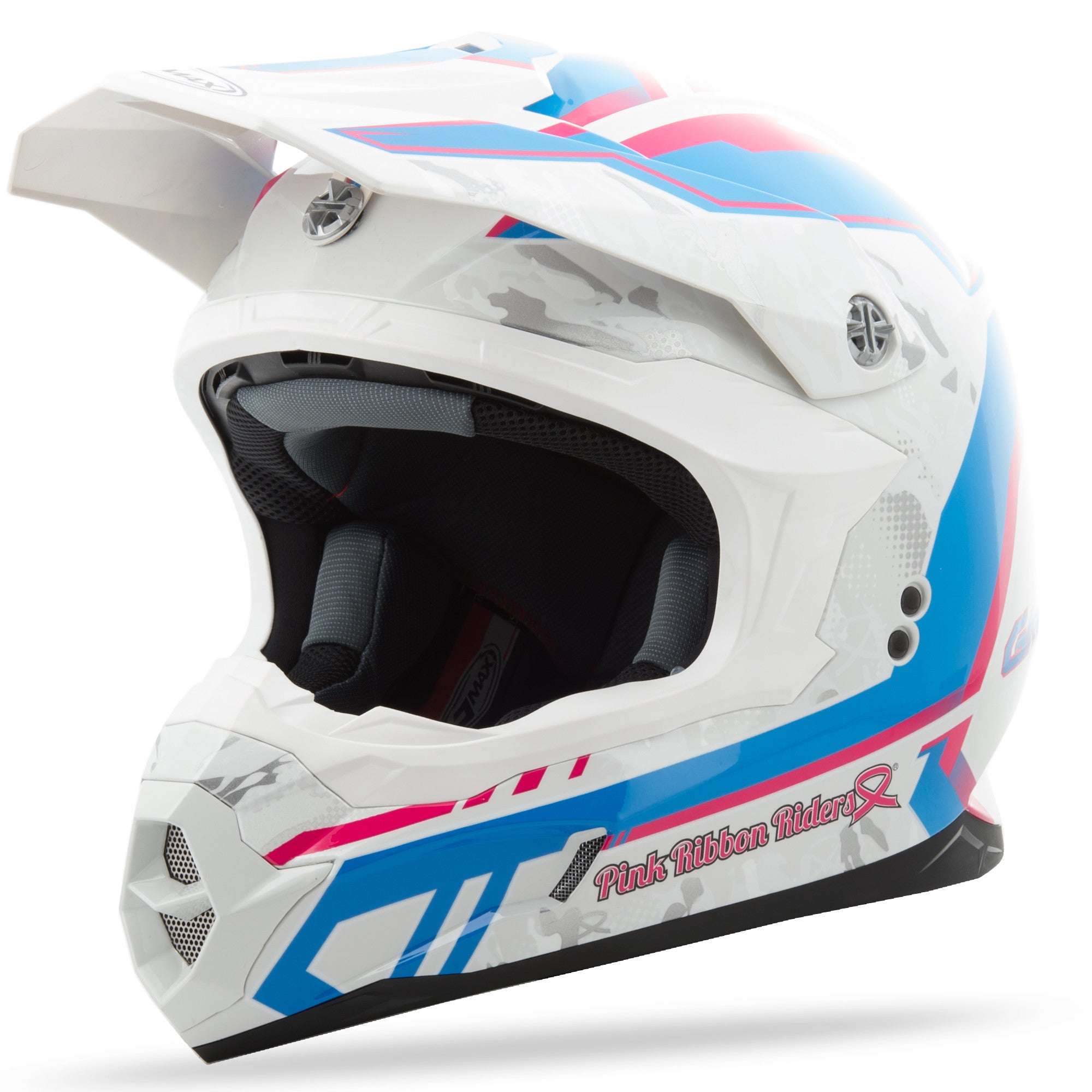MX-86 OFF-ROAD PINK RIBBON RIDERS HELMET WHT/PINK/BLUE XS