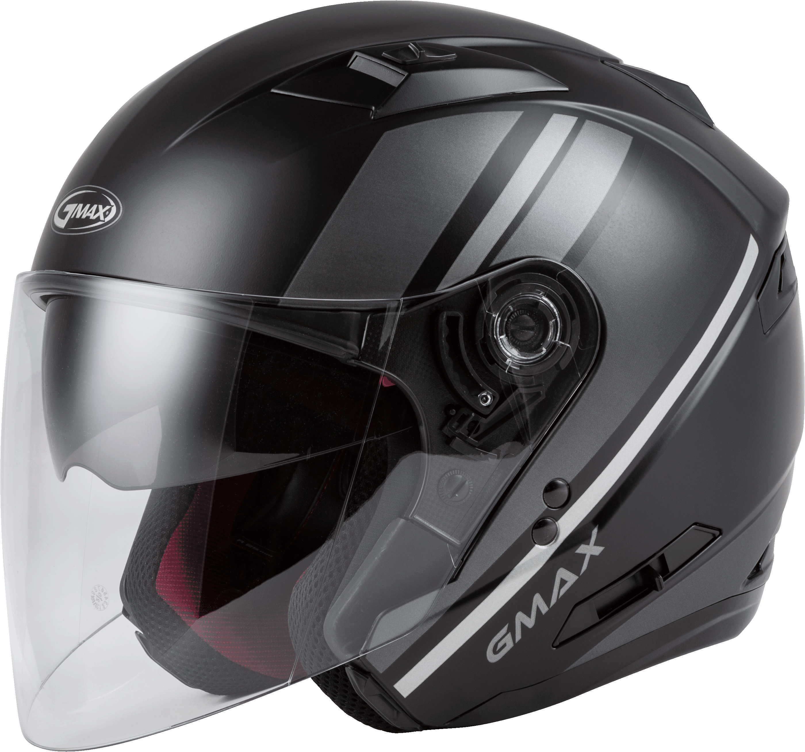 OF-77 OPEN-FACE REFORM HELMET MATTE BLACK/SILVER XL