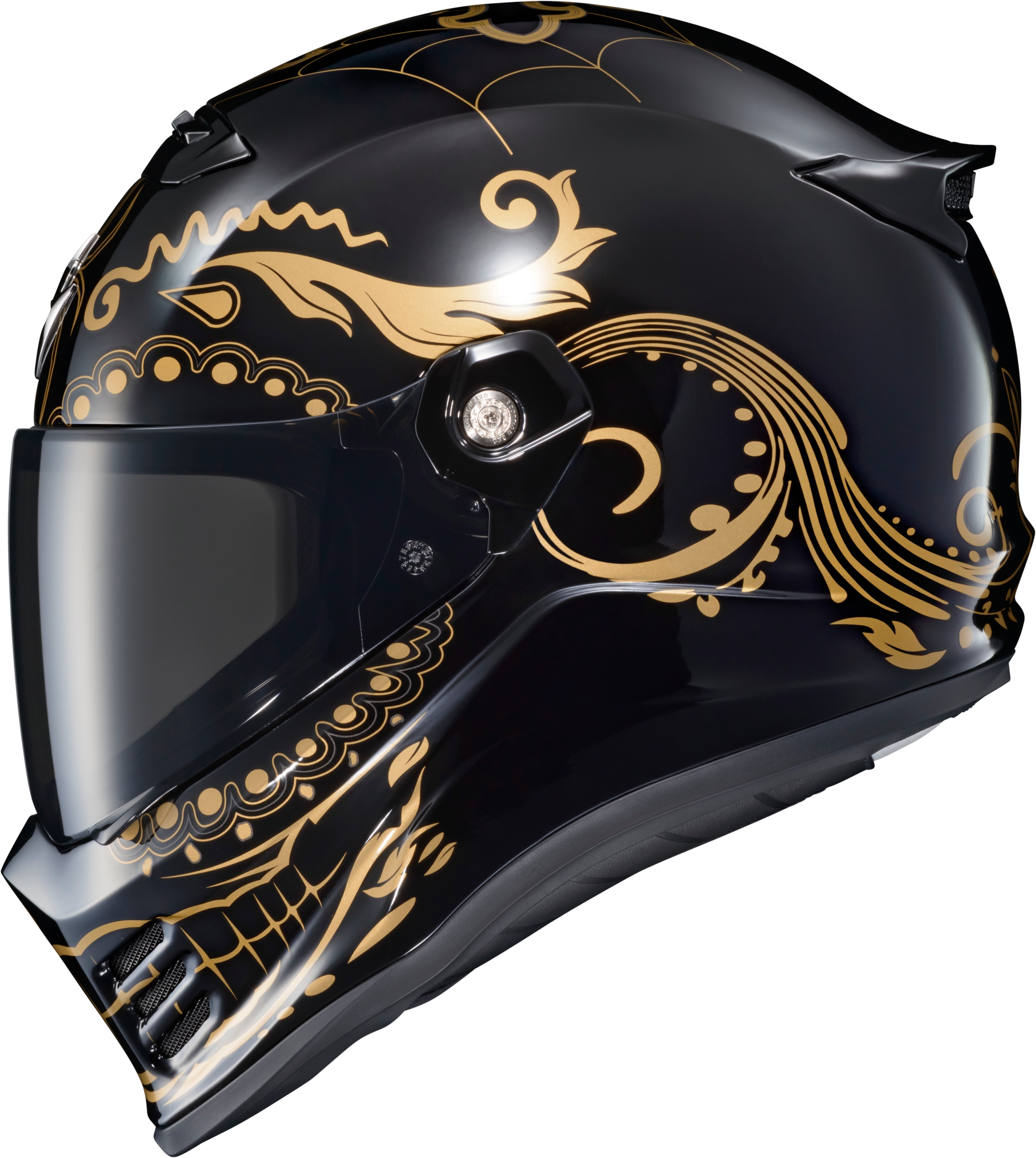 COVERT FX FULL FACE HELMET EL MALO GOLD/GLOSS BLACK XL