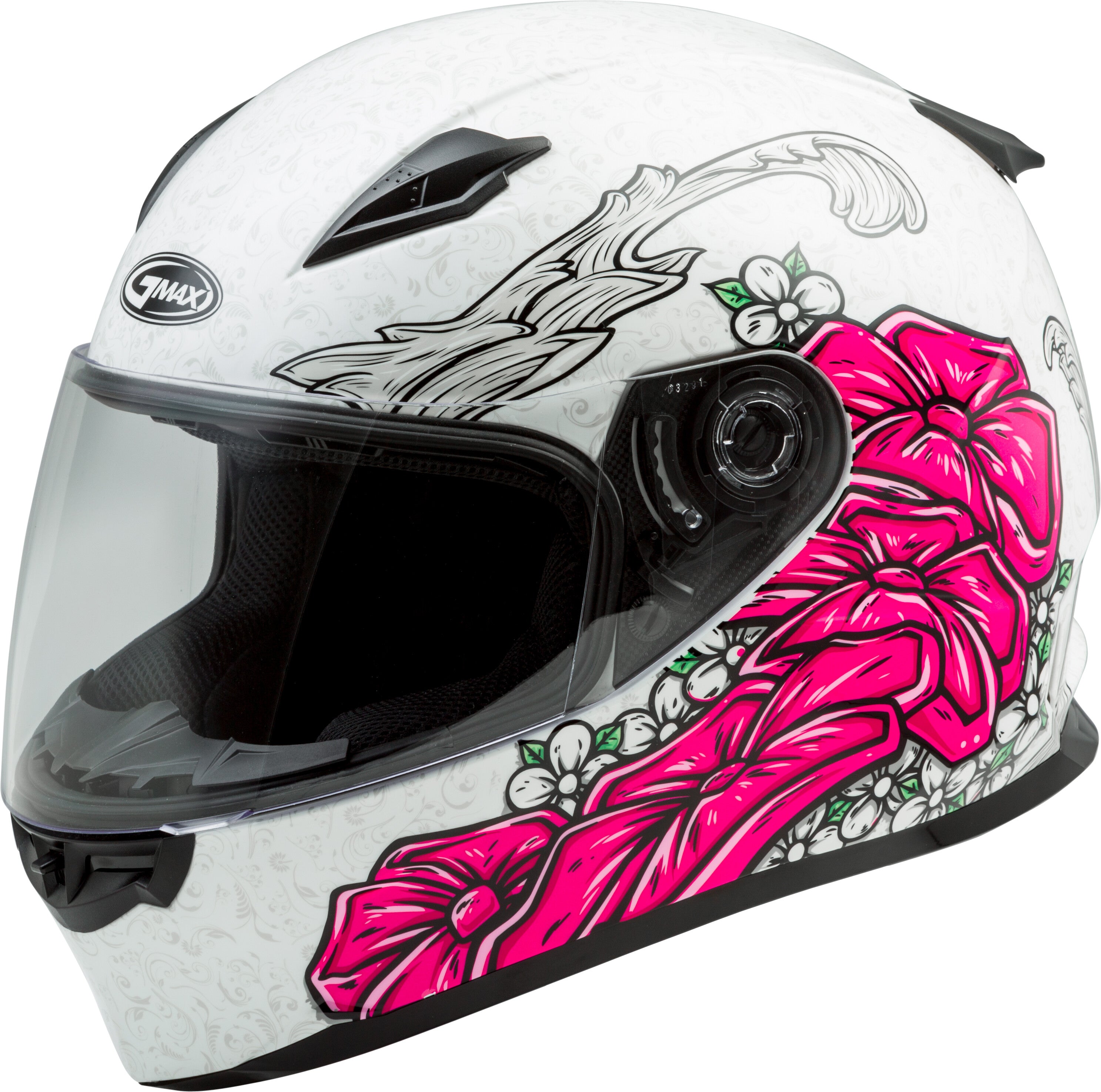 FF-49S FULL-FACE YARROW SNOW HELMET WHITE/PINK LG
