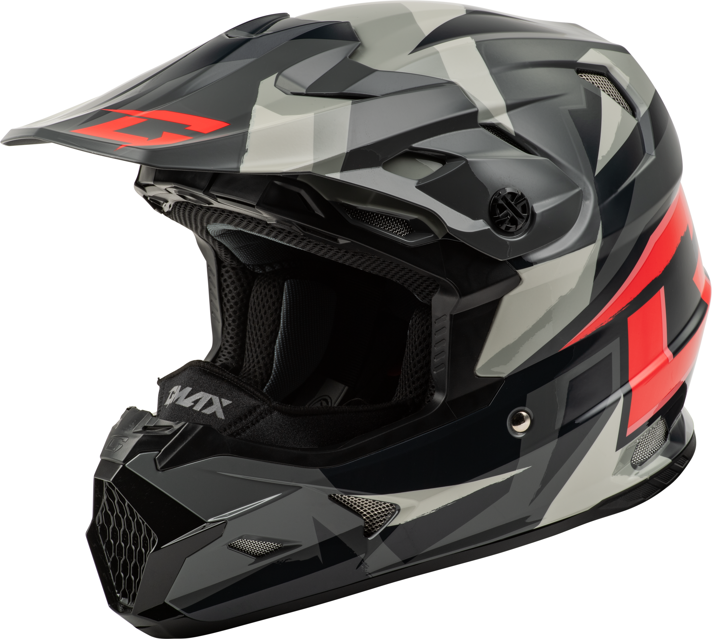 MX-96S SPLINTER HELMET BLACK/RED/GREY XS