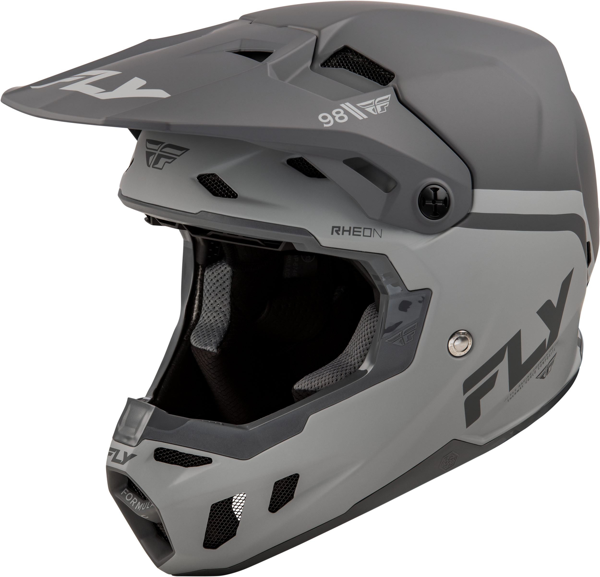 YOUTH FORMULA CC OBJECTIVE HELMET MATTE BLACK/GREY YL