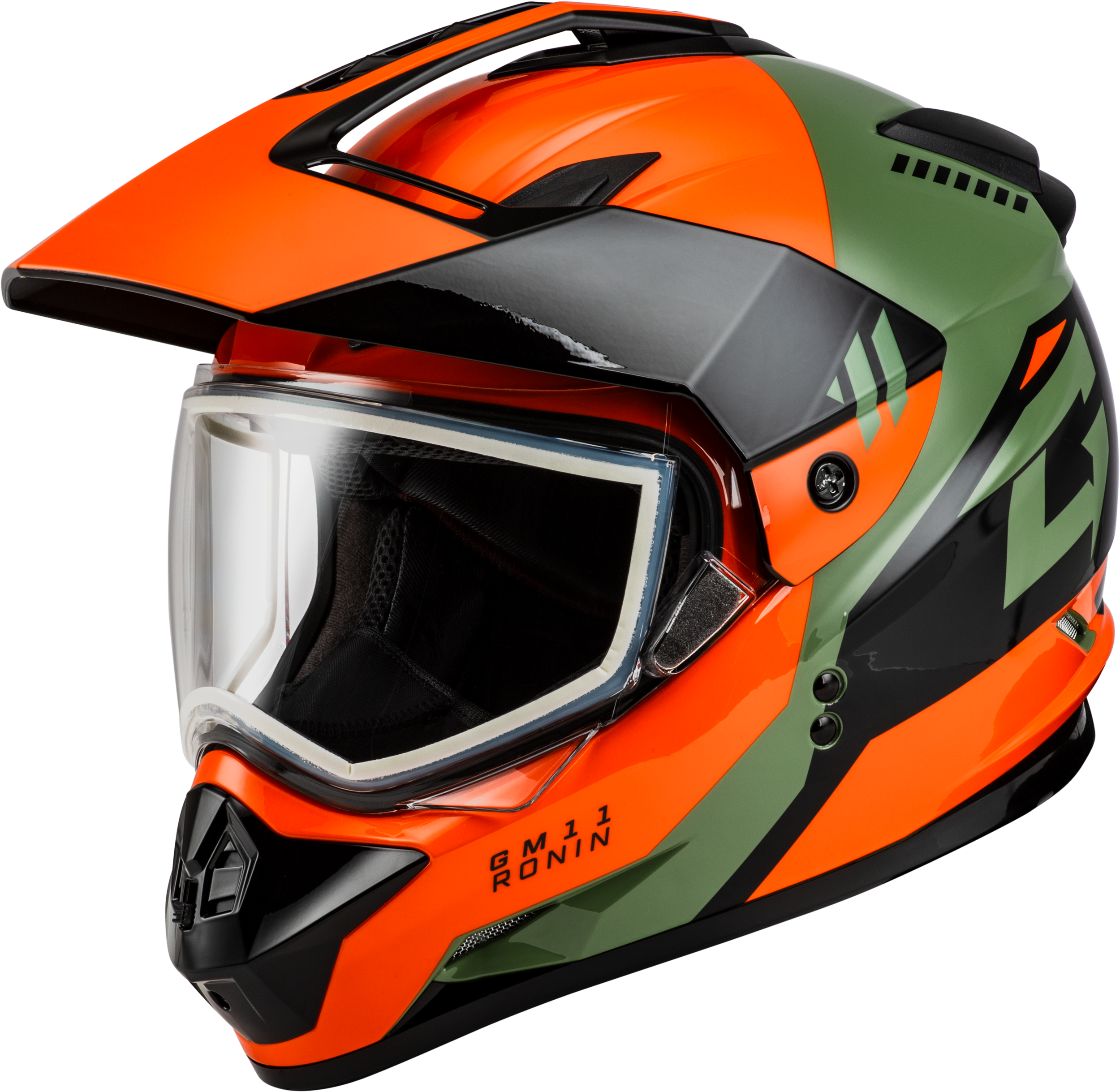 GM-11 RONIN HELMET ORANGE/GREEN/BLACK XL