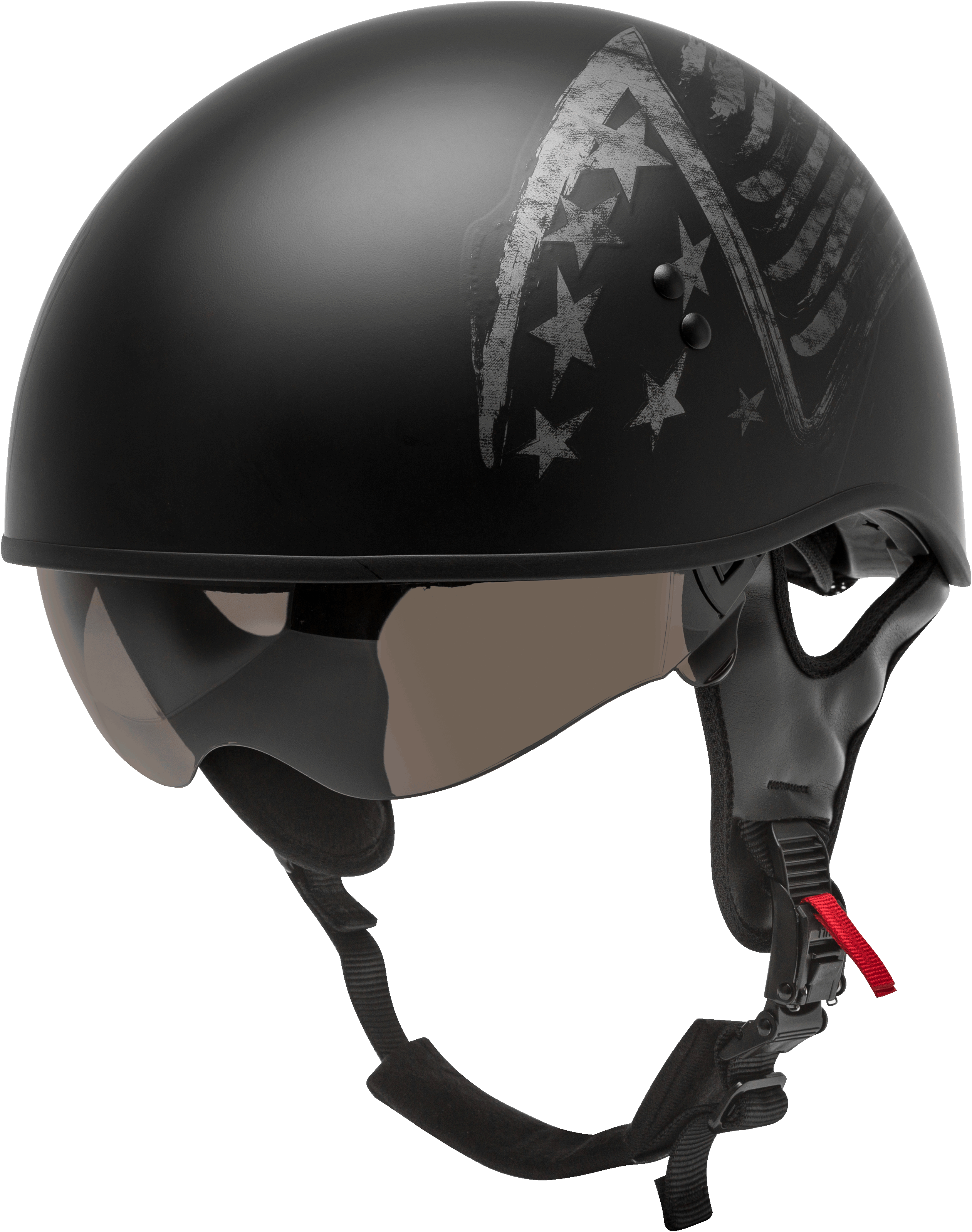 HH-65 HALF HELMET BRAVERY MATTE BLACK/GREY MD
